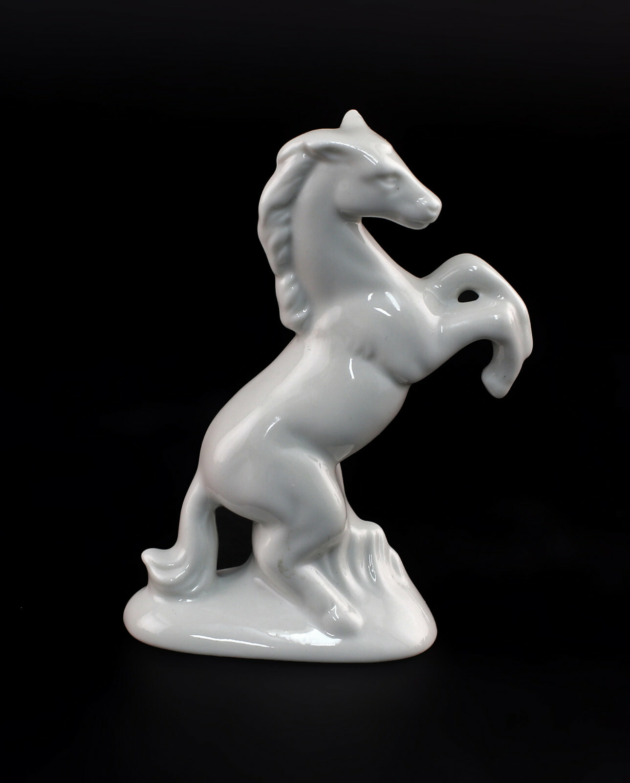 9942866 Wagner & Apel Porcelain Figurine Horse Bäumend White 2 3/8×1 3/8in