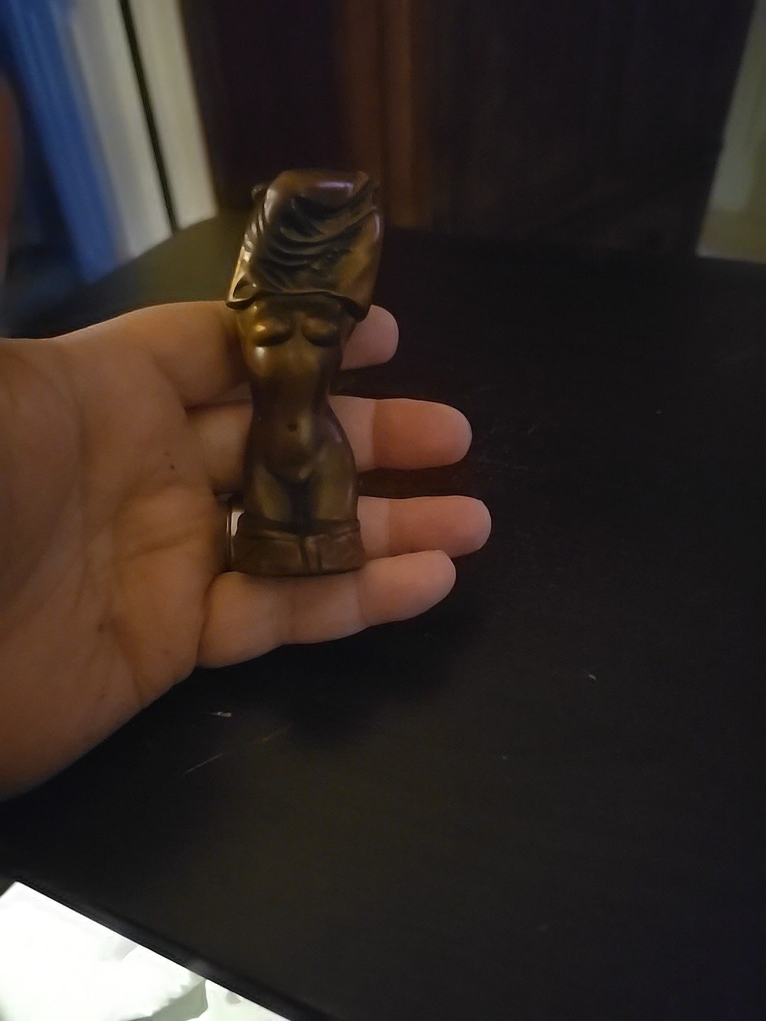 Wood Carving, Woman Of Beauty, 3″ 3/8″ H.