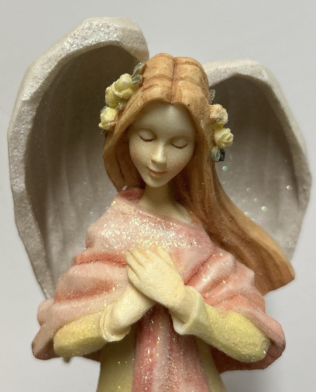 VTG 2004 Enesco Foundations KAREN HAHN Inspirational Health Angel Figurine 9.5”