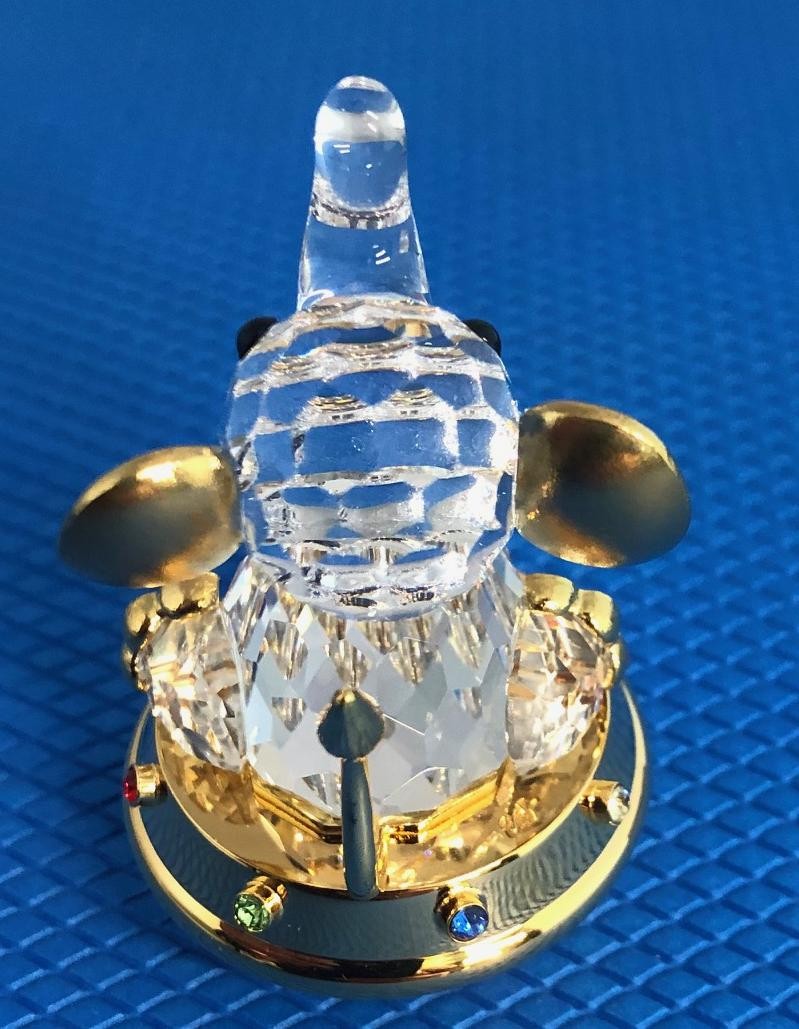 SWAROVSKI CRYSTAL MEMORIES GOLD TOY ELEPHANT, #253446, RETIRED, NEW IN BOX