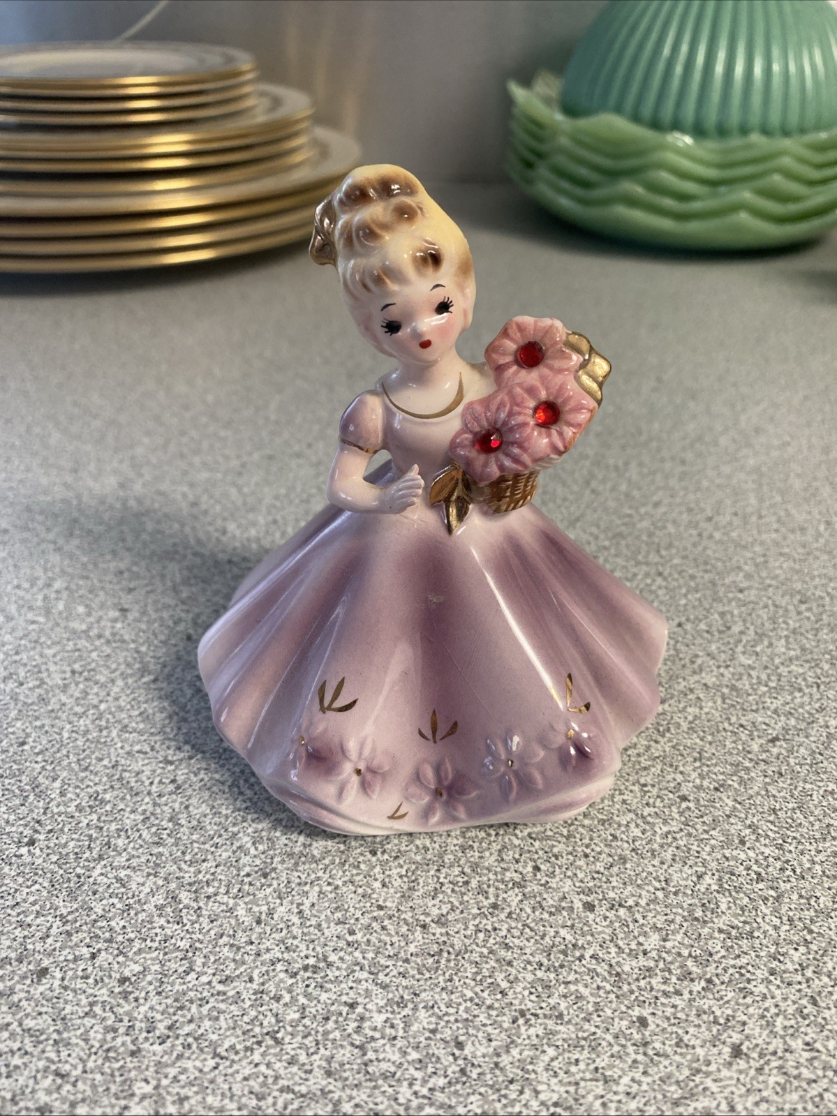 Vintage Josef Originals July Birthday Ruby 4” x 3.5” Birthstone Doll