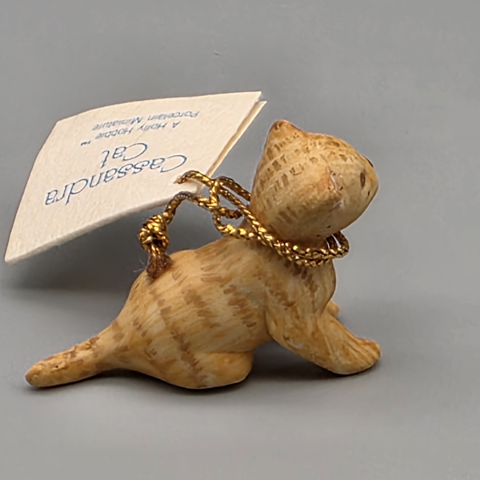 1979 Holly Hobbie Orange Tabby Cat Casandra Porcelain Figurine Miniature
