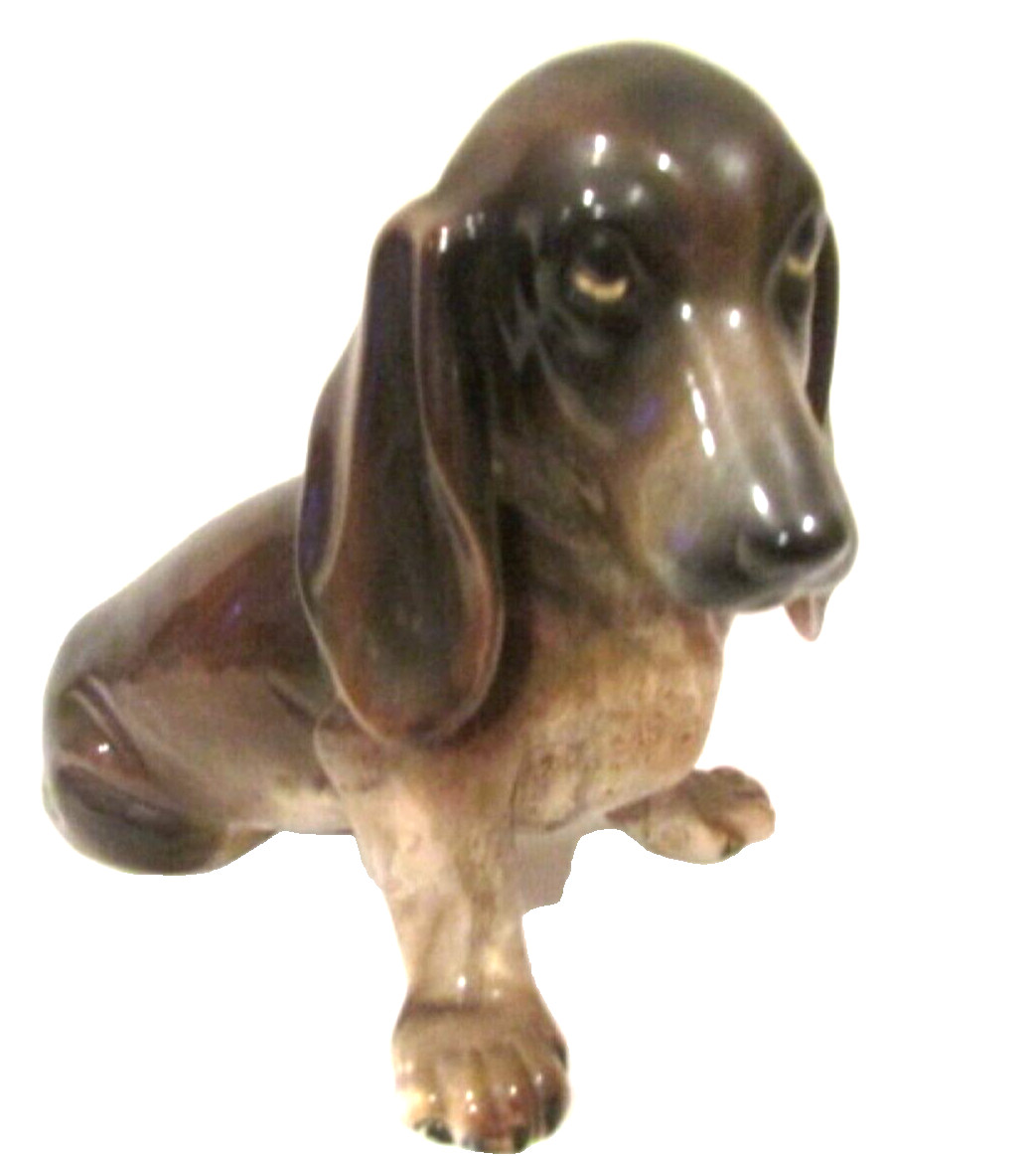 Vintage Keramos GERMAN DACHSHUND DOG Wien Austria Vienna Figurine 10″ x 7″