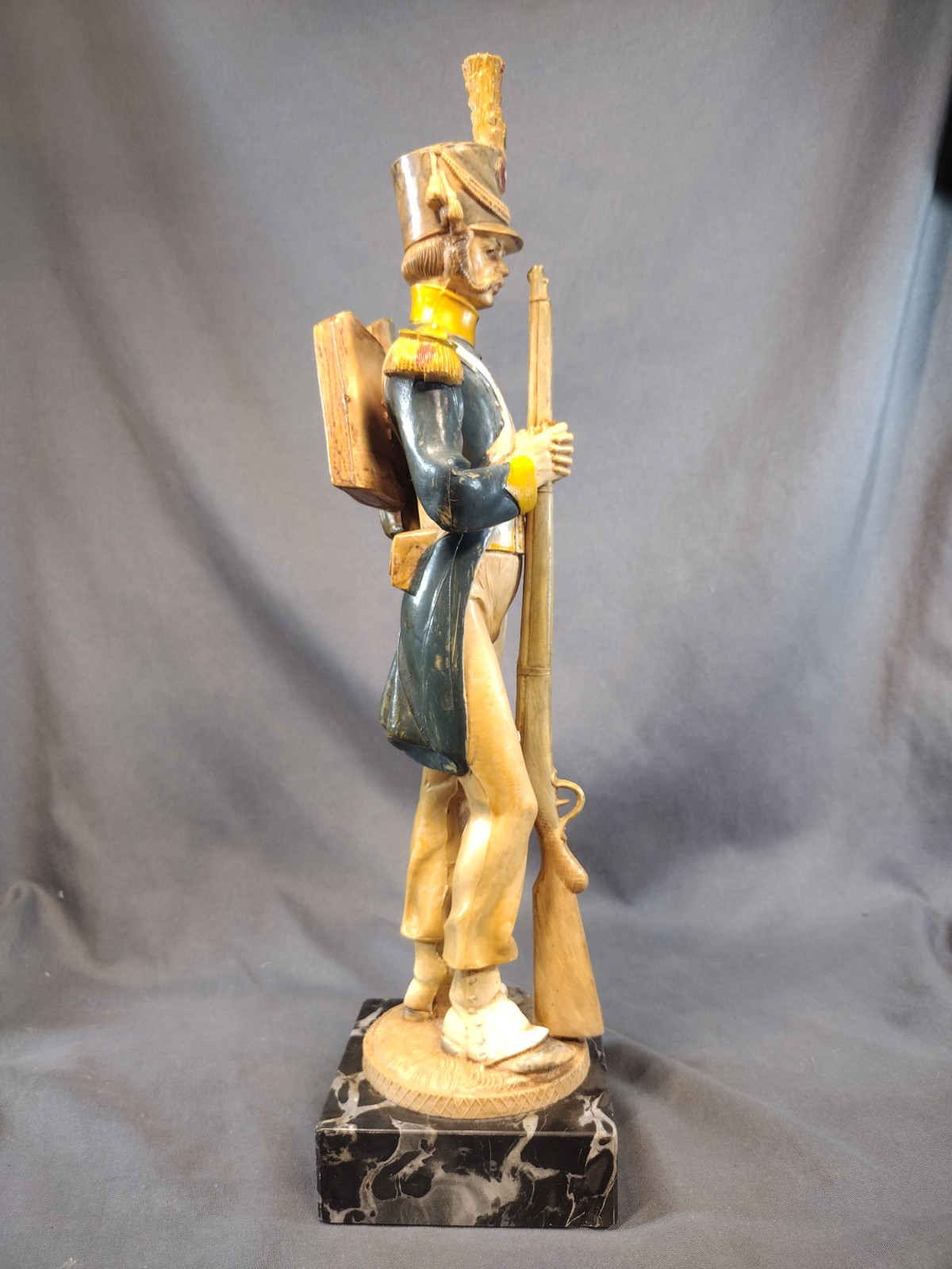 Vintage Fontanini Fusilier Italian Soldier Statue Figure Hand Painted PVC 13.5″