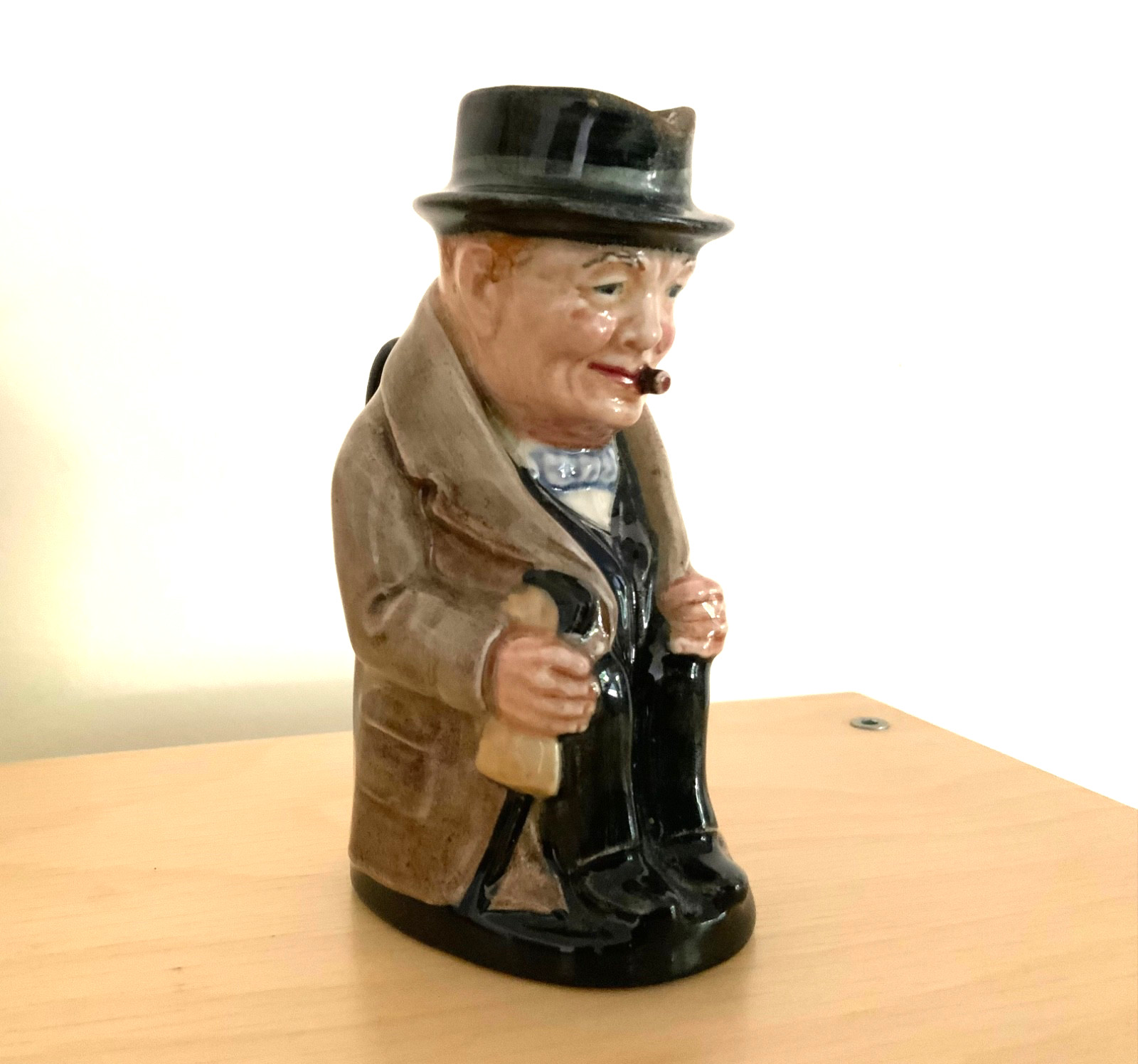 Royal Doulton Winston Churchill 8360B Toby Jug England 4″ 1940 Prime Minister