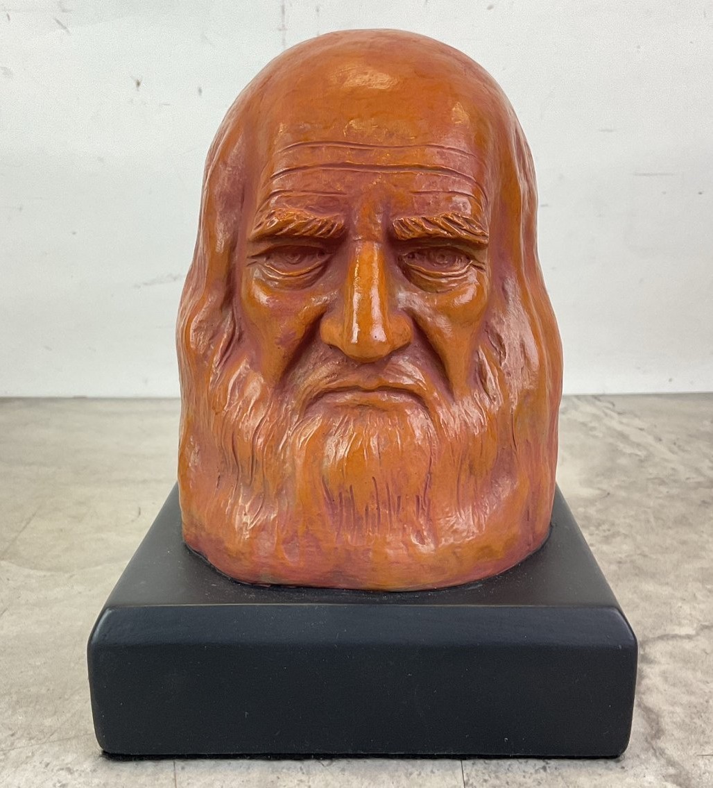Leonardo’ DaVinci Sculpted Bust Signed and dated by Robert Toth