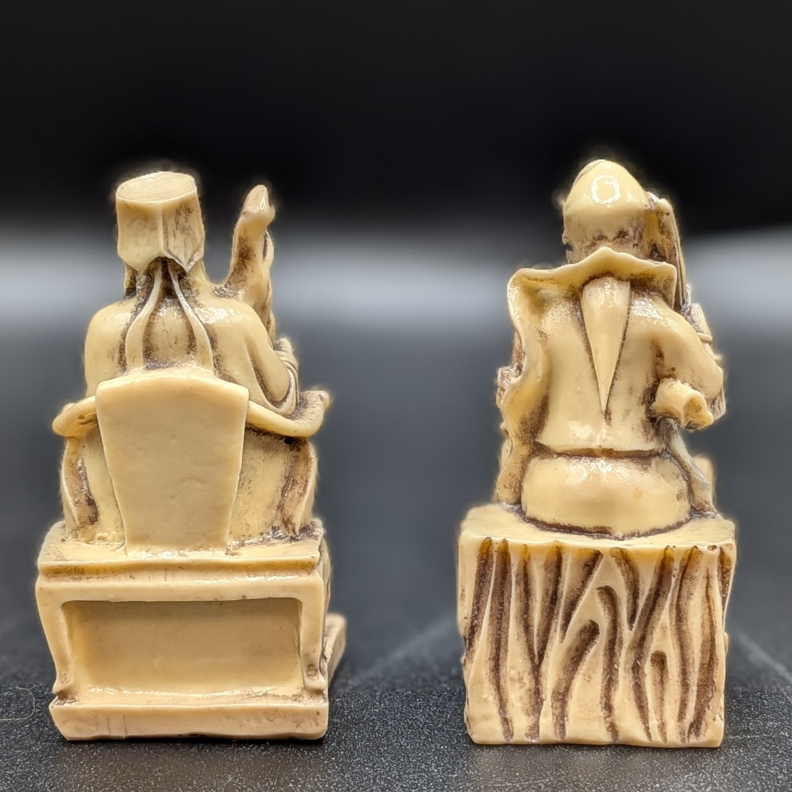 Vintage Wise Men Lucky God Figurine Set of 4 Chinese Deities Netsuke Japan Style