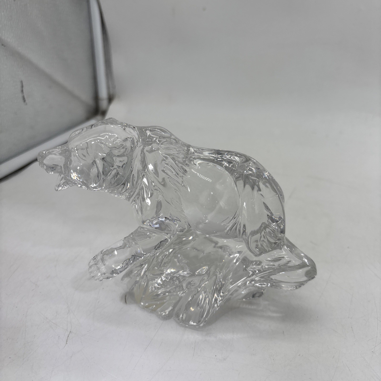 Princess House Wonders of the Wild Lead Crystal Bear Figurine 6x5x3”