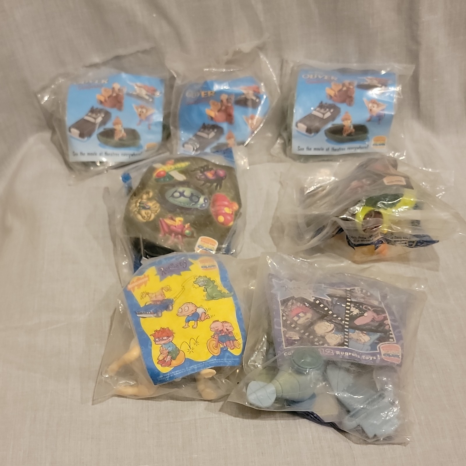 Fast Food Figurines Oliver CO BUG Riders, RUGRATS, Set Of 7