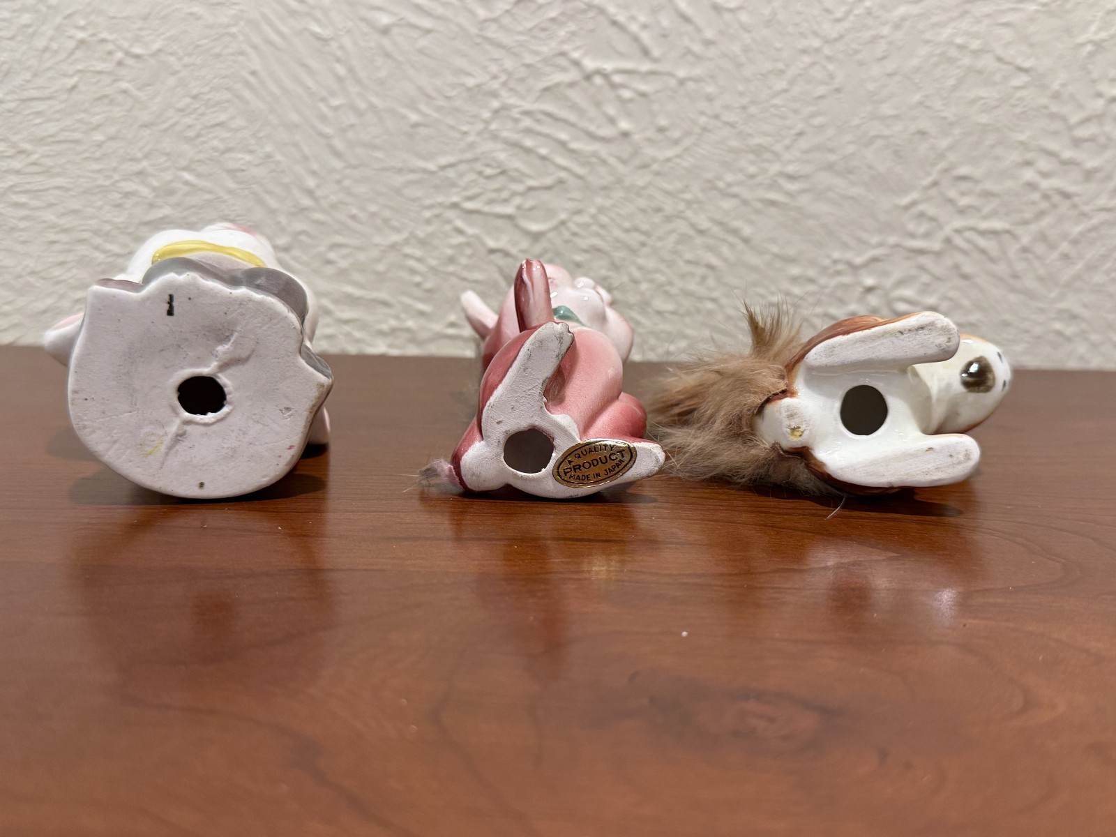 Vintage Kitsch Anthropomorphic MCM Mid Century Japanese Figurines Lot of 3 RARE