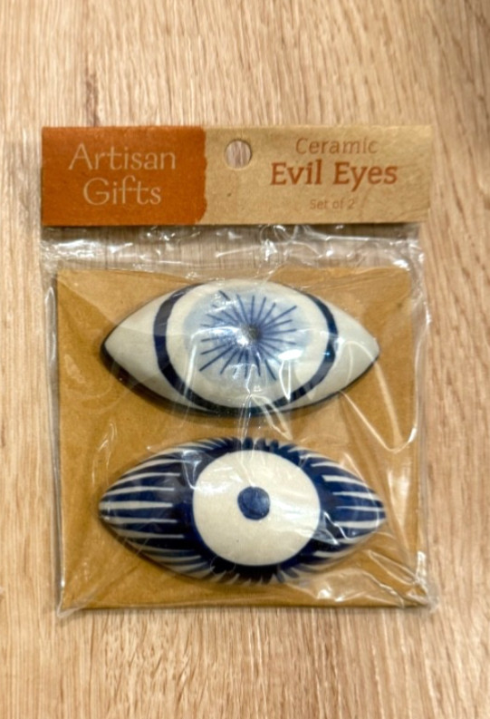 New World Market Ceramic Evil Eye Wall Hanging Decor Art Ornaments Evil Eyes #1