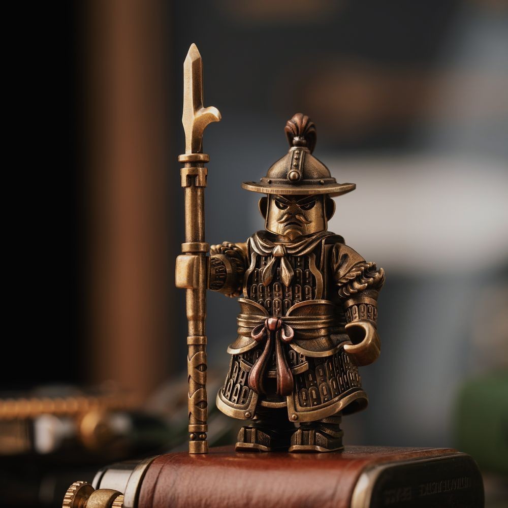Song Dynasty Soldier Figurine, Magnetic Metal Statue, Collectible Gift for Men