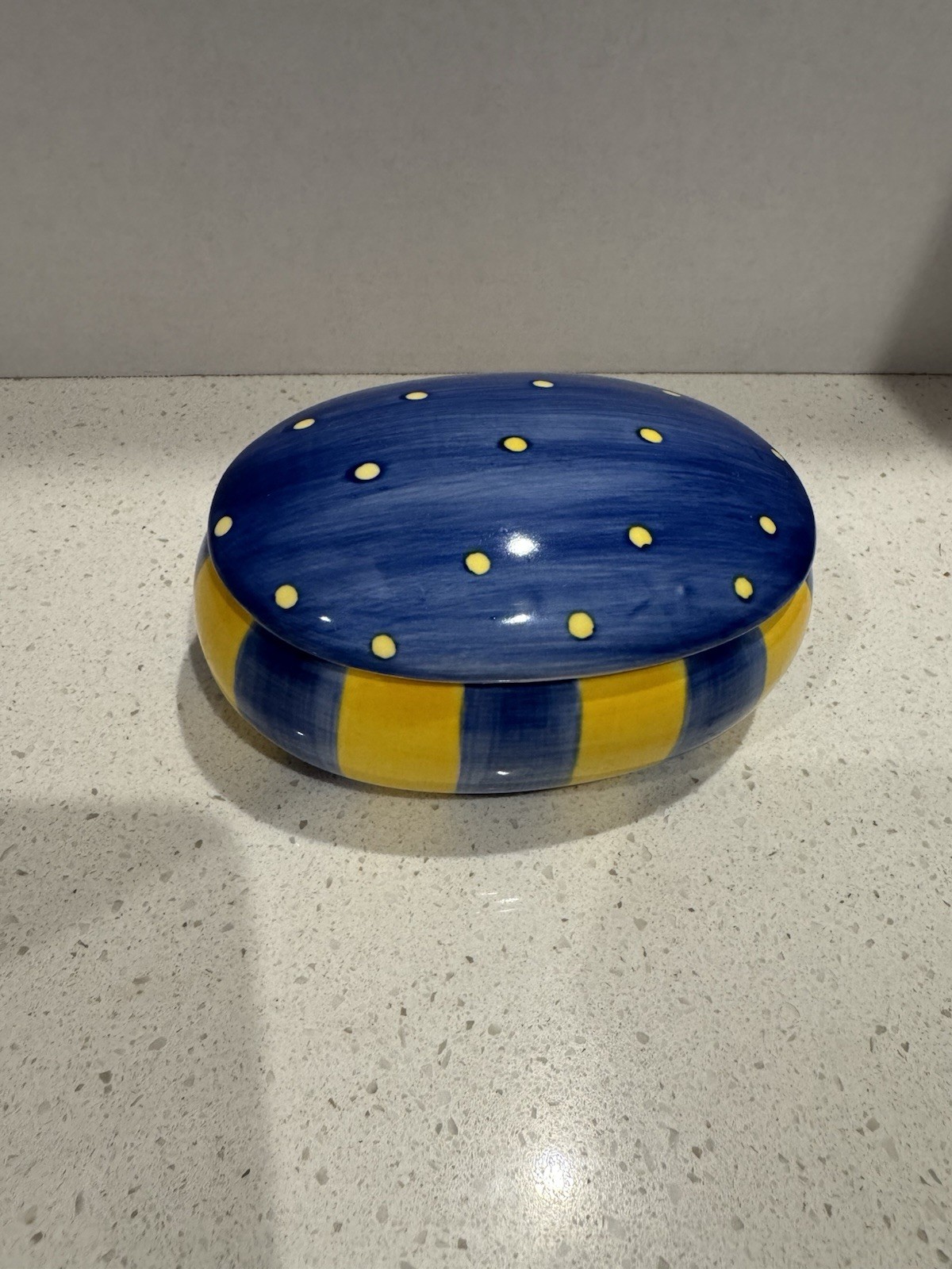 Hand Painted Ceramic Manufactured In Thailand Mediterranean Style Bright Colors