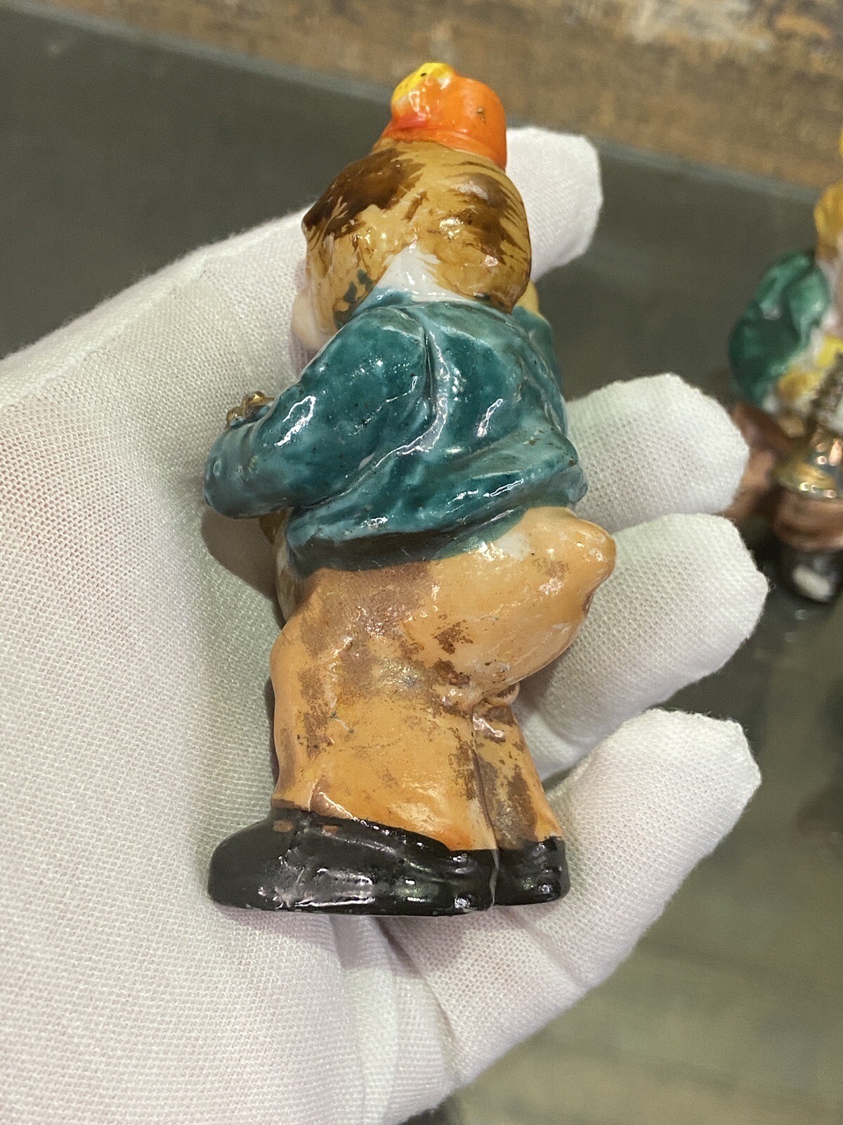 Ceramic Monkeys Playing Instruments Japan Five Total
