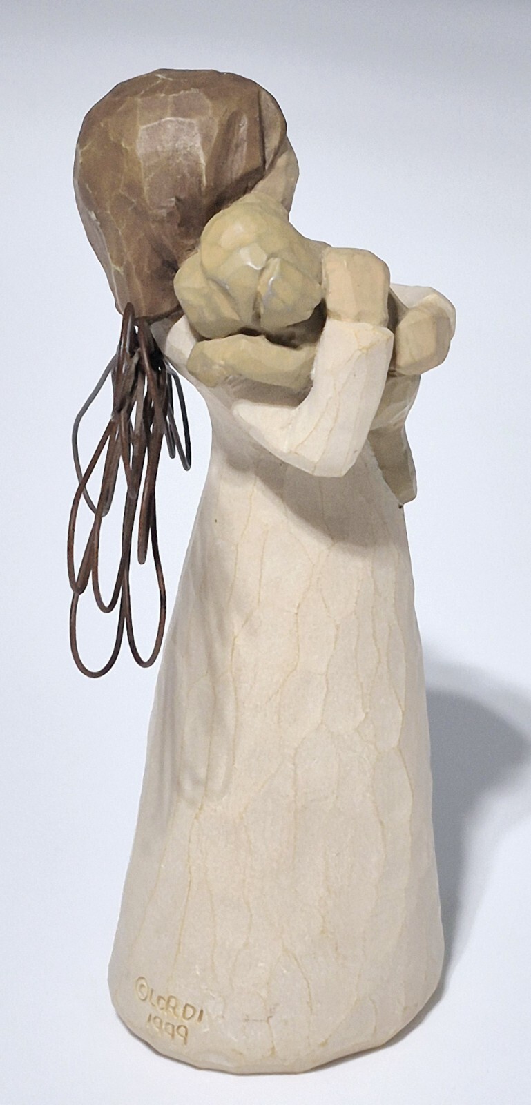 Vintage Willow Tree Angel Of Friendship Holding Dog Demdaco Sue Lordi 1999