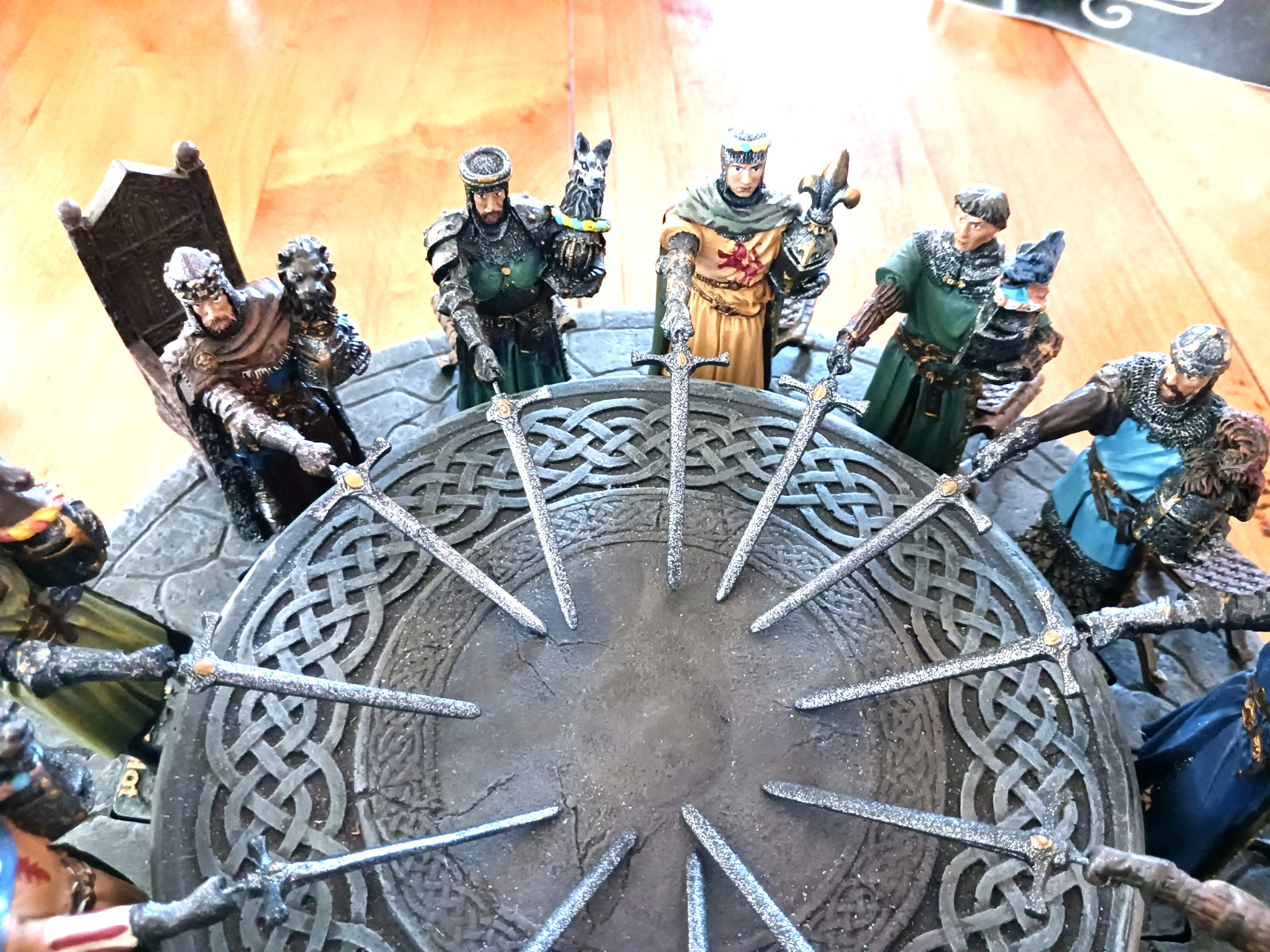 King Arthur & The Knights of The Round Table Hand Painted Sculpture Resin Set
