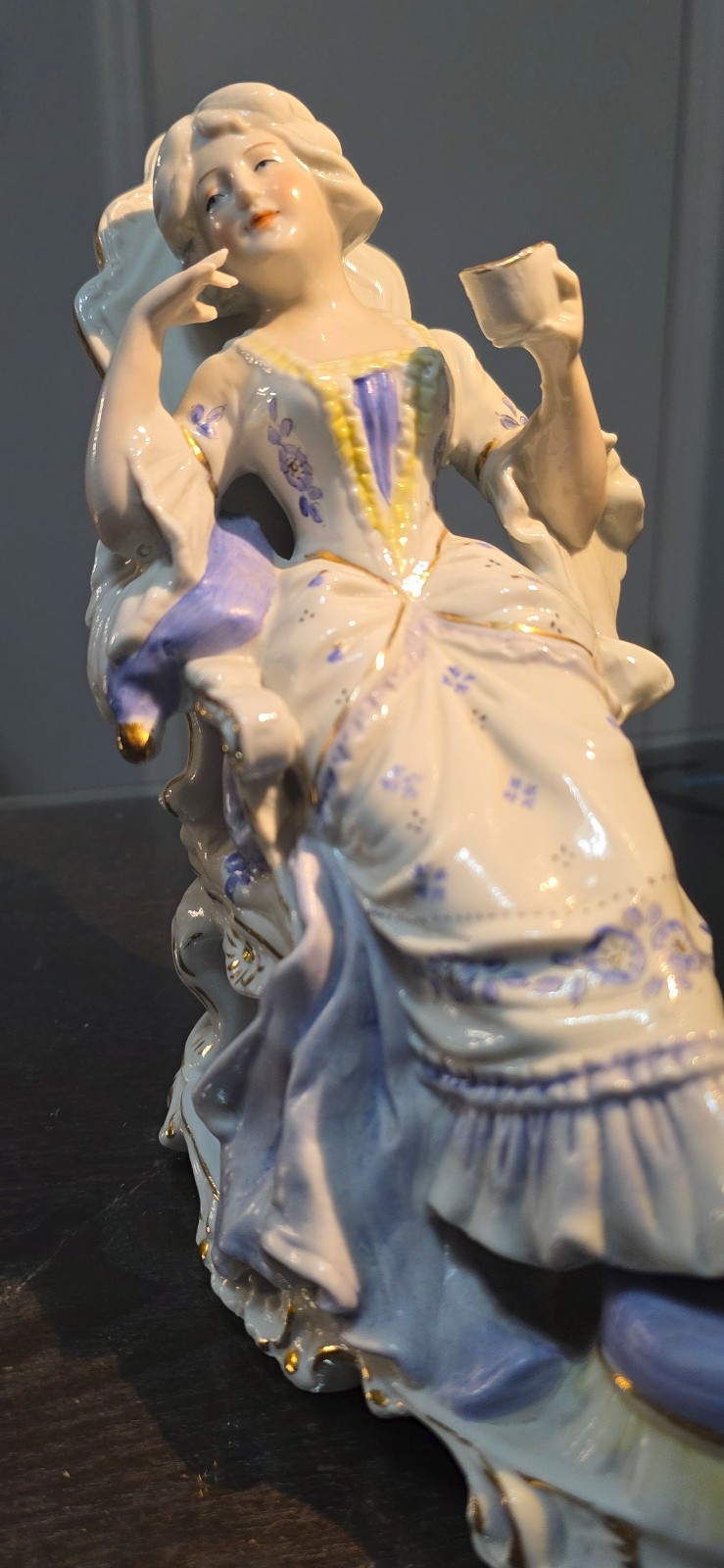 Carl Schneider Grafenthal German Figurine Man and Lady Having Tea Set #13851