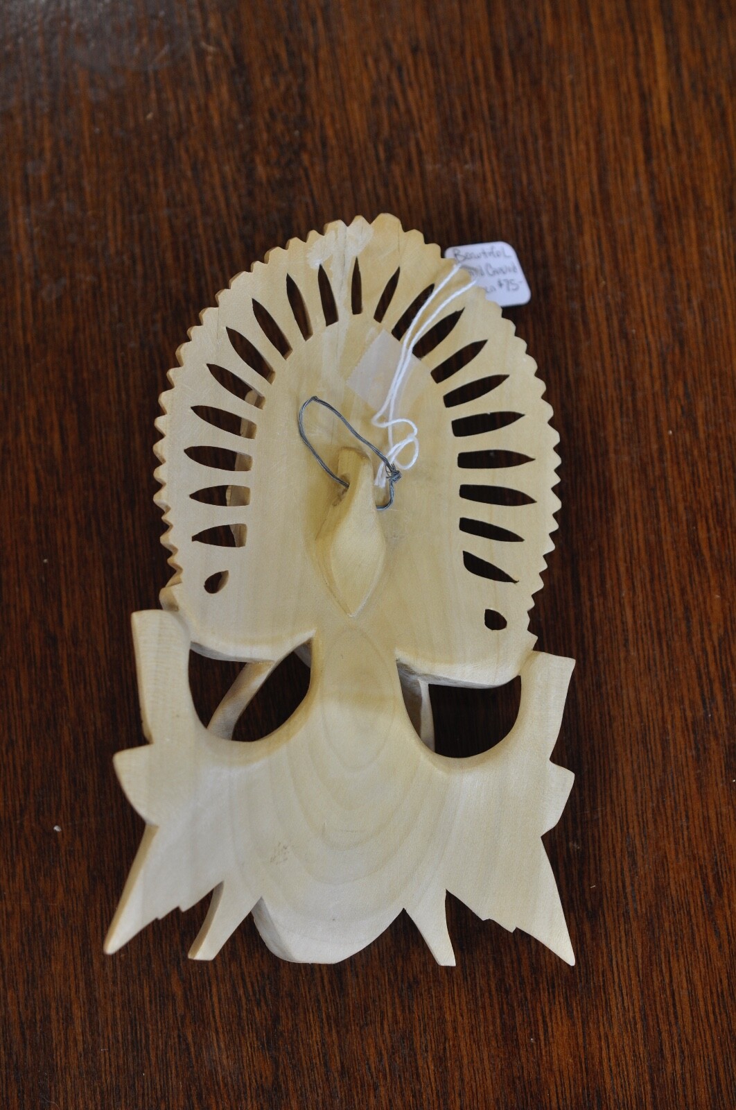 Beautiful Unique Hand Carved Handmade Wooden Queen 9 X 5 X 3 In