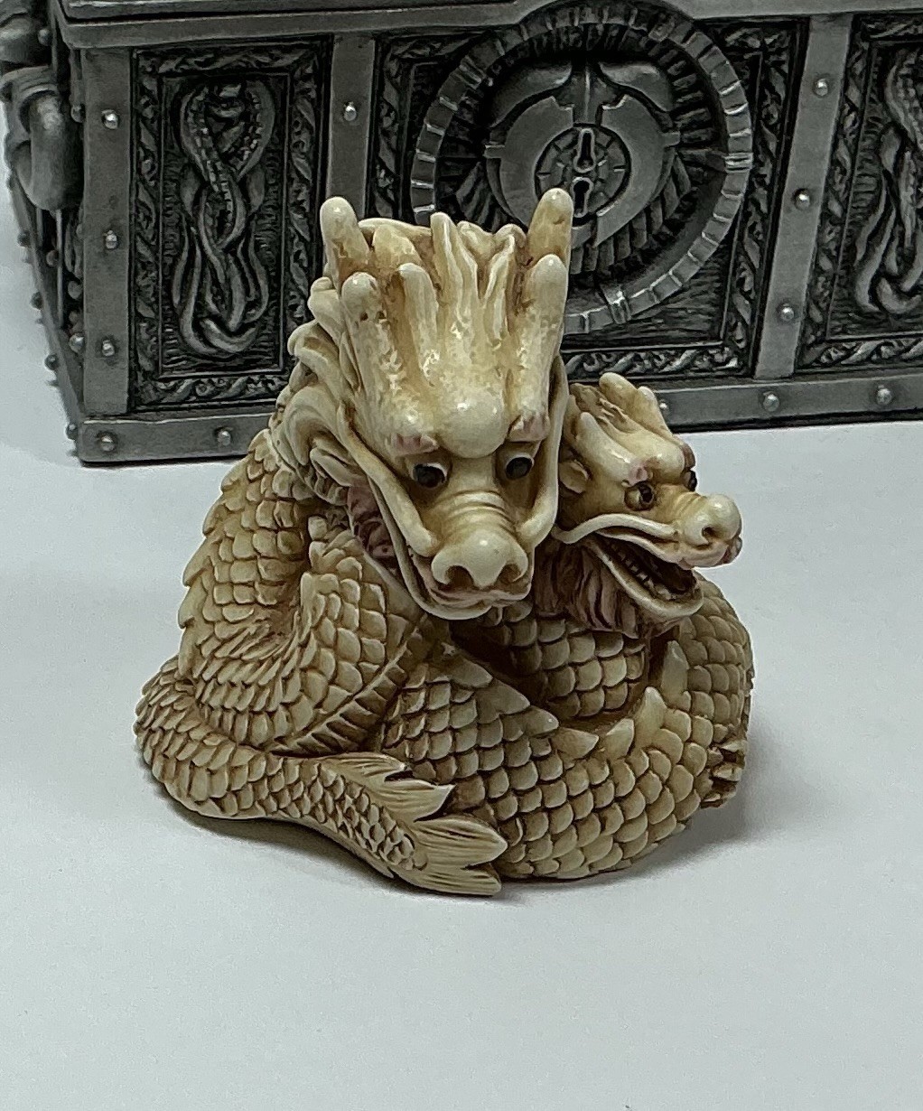 Harmony Kingdom Dragons ‘Yes’ 2”X2” Box Figure Made In England