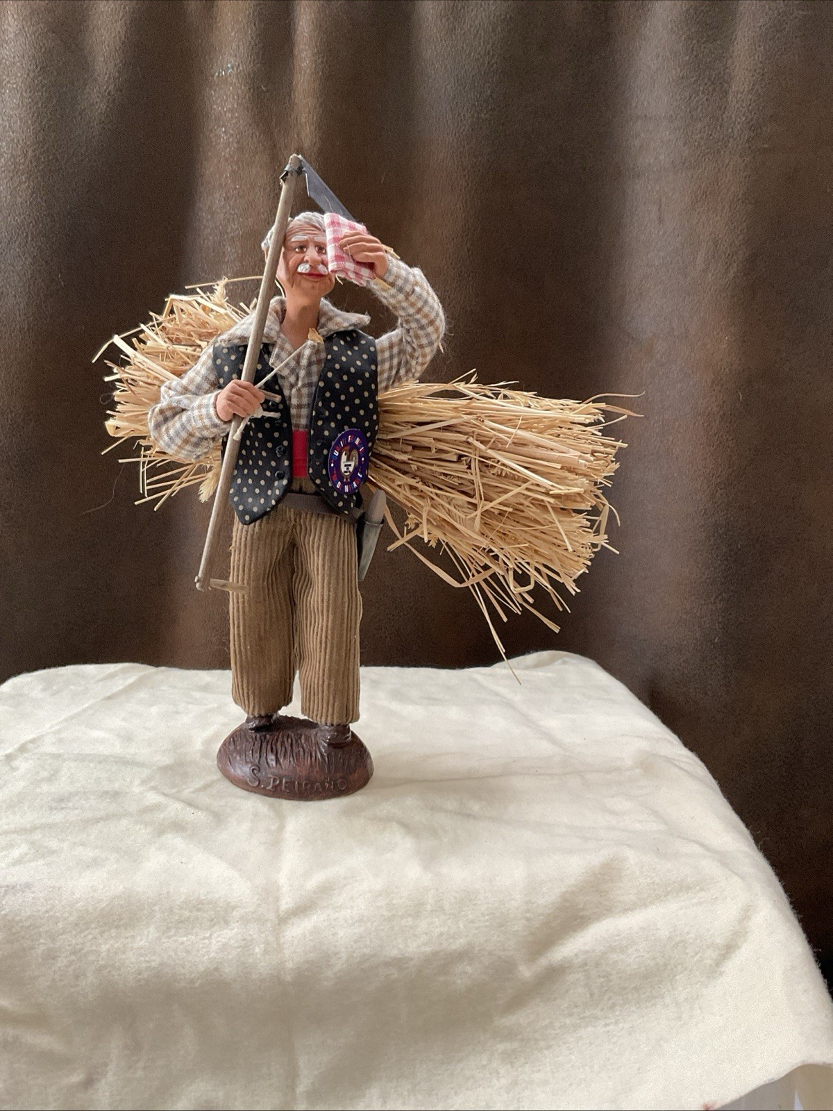 Santon De Provence Figurine, A Traditional, Handmade Clay Figure From France. 9”