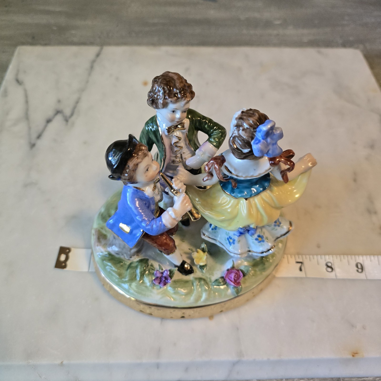 Royal viena three kids playing Music & Dance Porcelain Figurine.