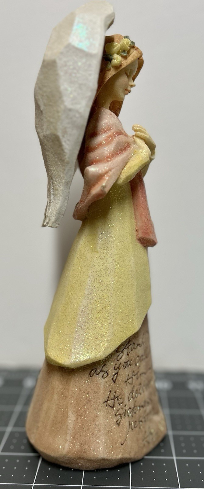 VTG 2004 Enesco Foundations KAREN HAHN Inspirational Health Angel Figurine 9.5”
