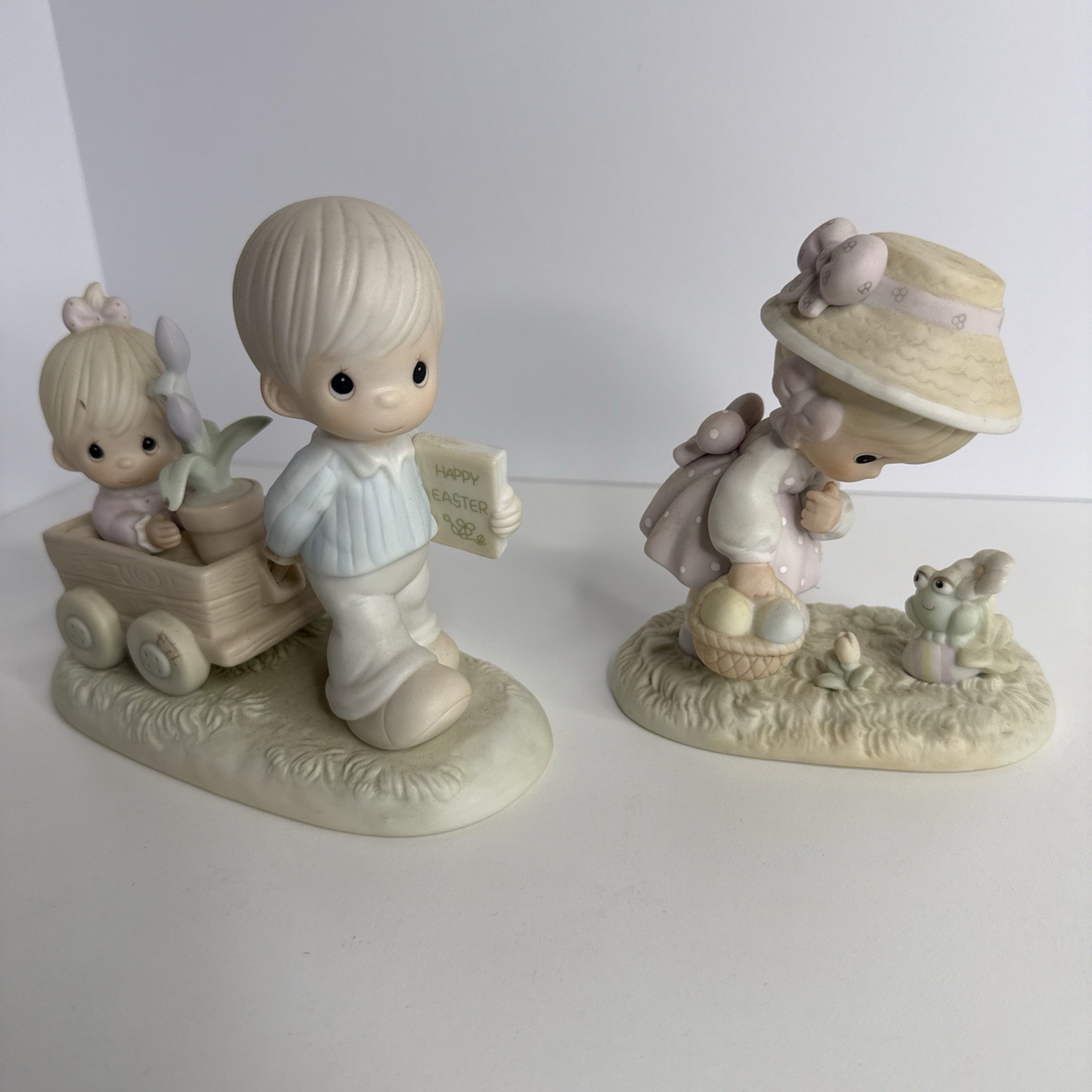 Precious Moments Easter is On Its Way & Hoppy Easter Friend Vintage Lot Of 2