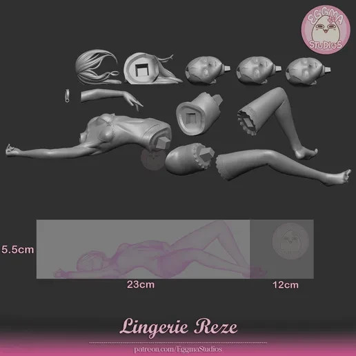 Reze & Makima | Dual Femme Fatale Edition | UNPAINTED 1/8 Scale Resin Model Kit