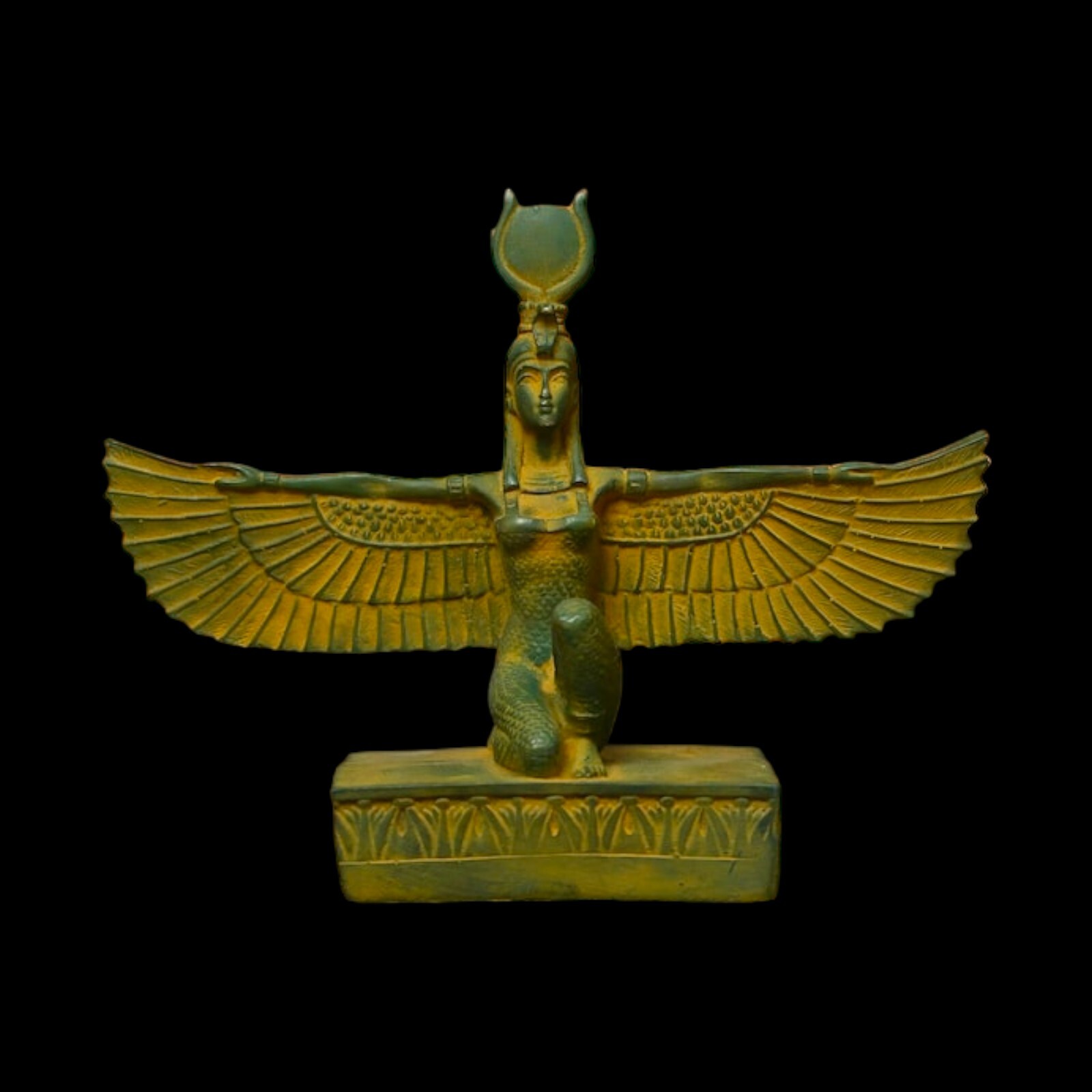 EGYPTIAN WINGED GODDESS ISIS Statue, Egyptian Replica, Goddess Isis Sculpture