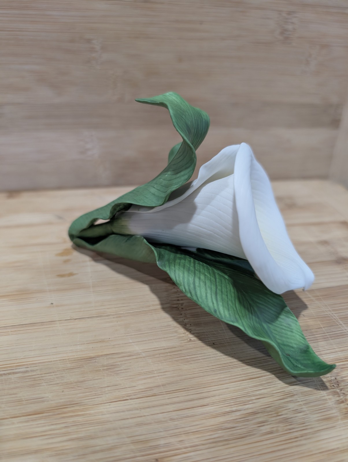 Lenox Calla Lily Figurine Porcelain Hand Painted Matte Flower 1990