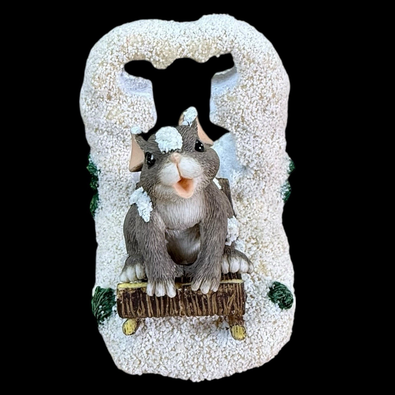 Charming Tails Sledding Mouse Dashing Through The Snow Fitz & Floyd 87/624