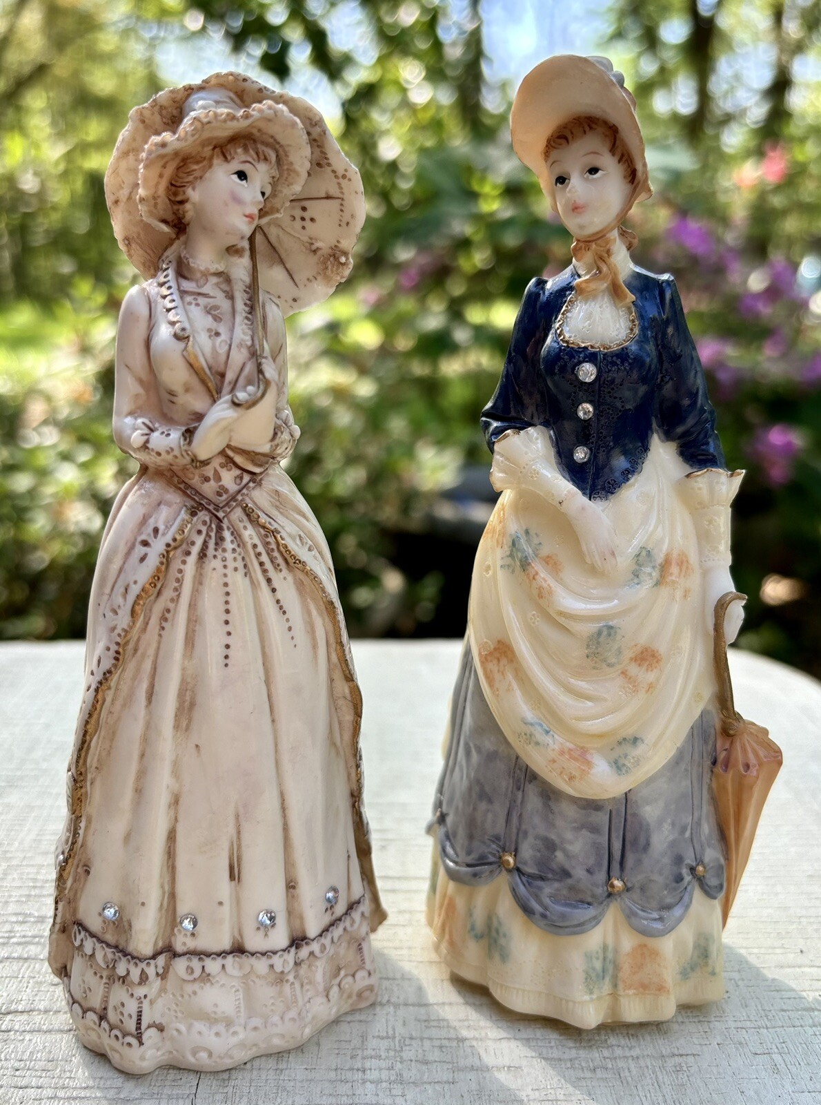 Polystone Victorian Ladies With Jewels
