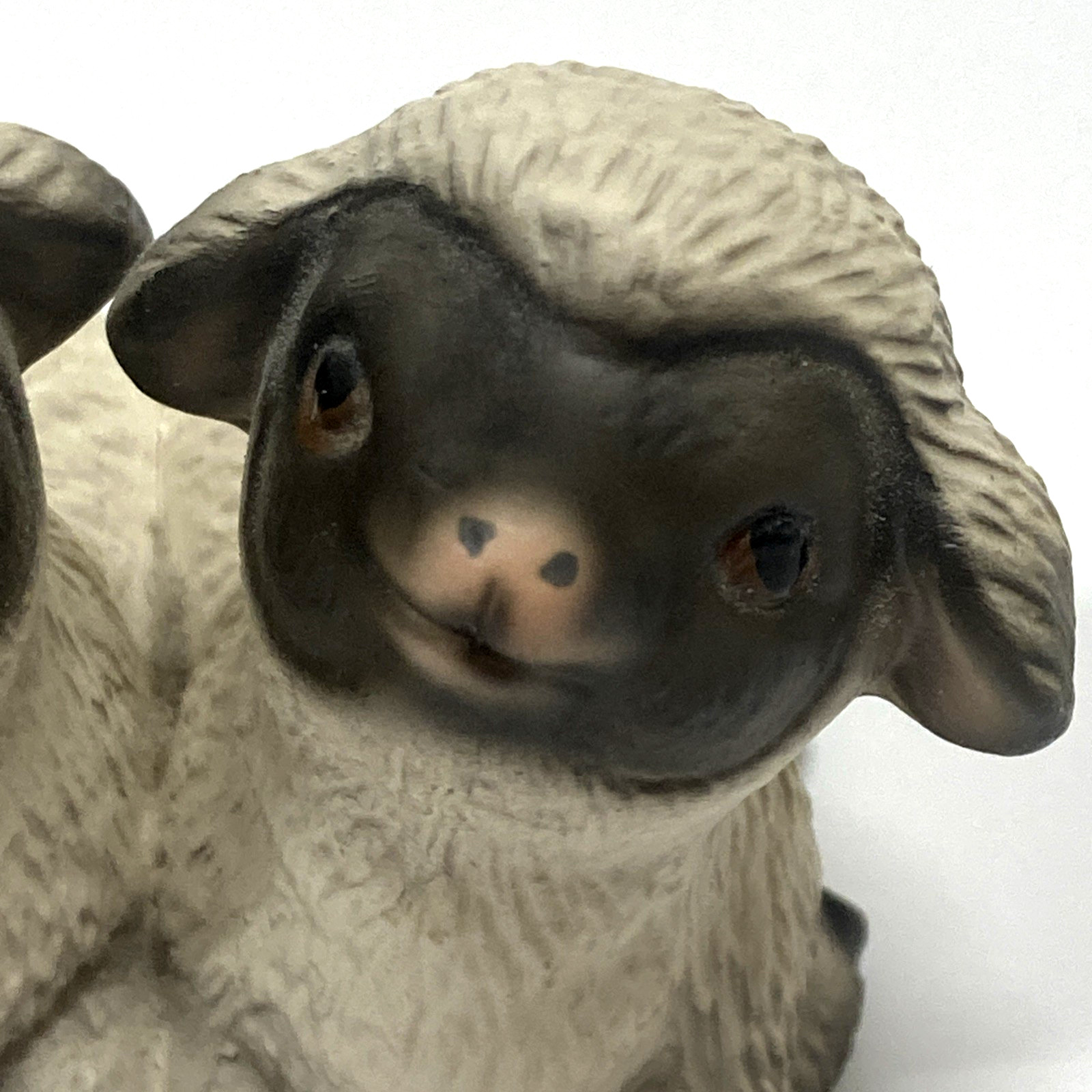 Harvey Knox Kingdom Ceramic Hand Painted Twin Baby Lambs Figurine