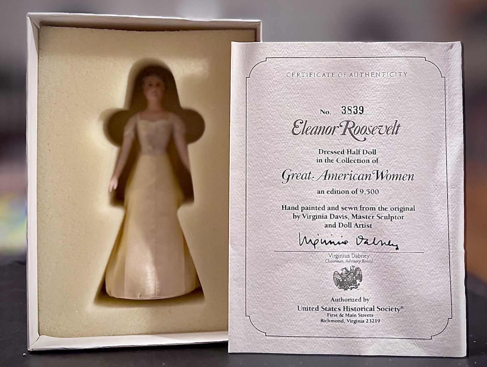 Vintage Great American Women Eleanor Roosevelt Doll 3839 US Historical Society