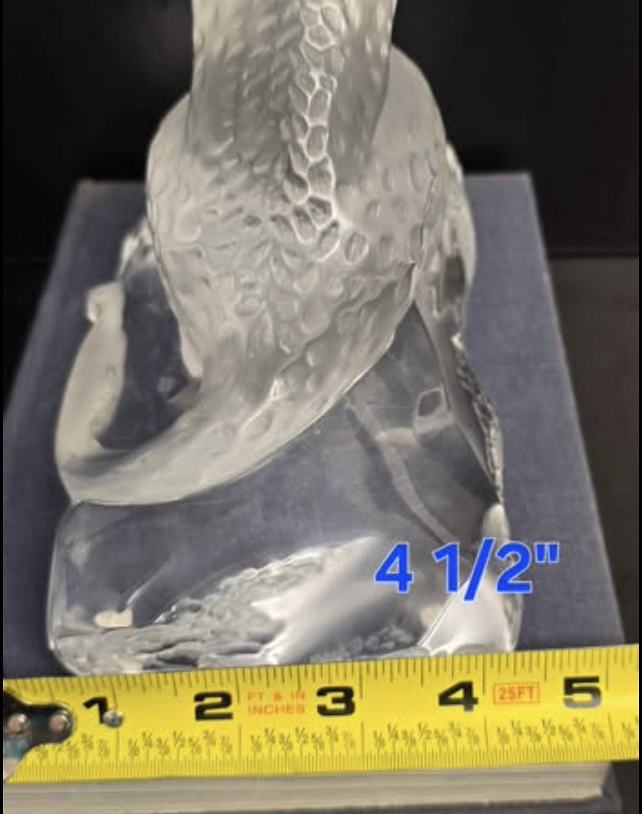 Lalique “Tancréde” Frosted Crystal Cheetah Figurine with Original Box