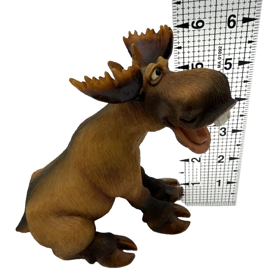 Vintage Sealmark Funny Silly Moose Figurine Resin 7.5″ L x 6.5″T Toothy Laughing