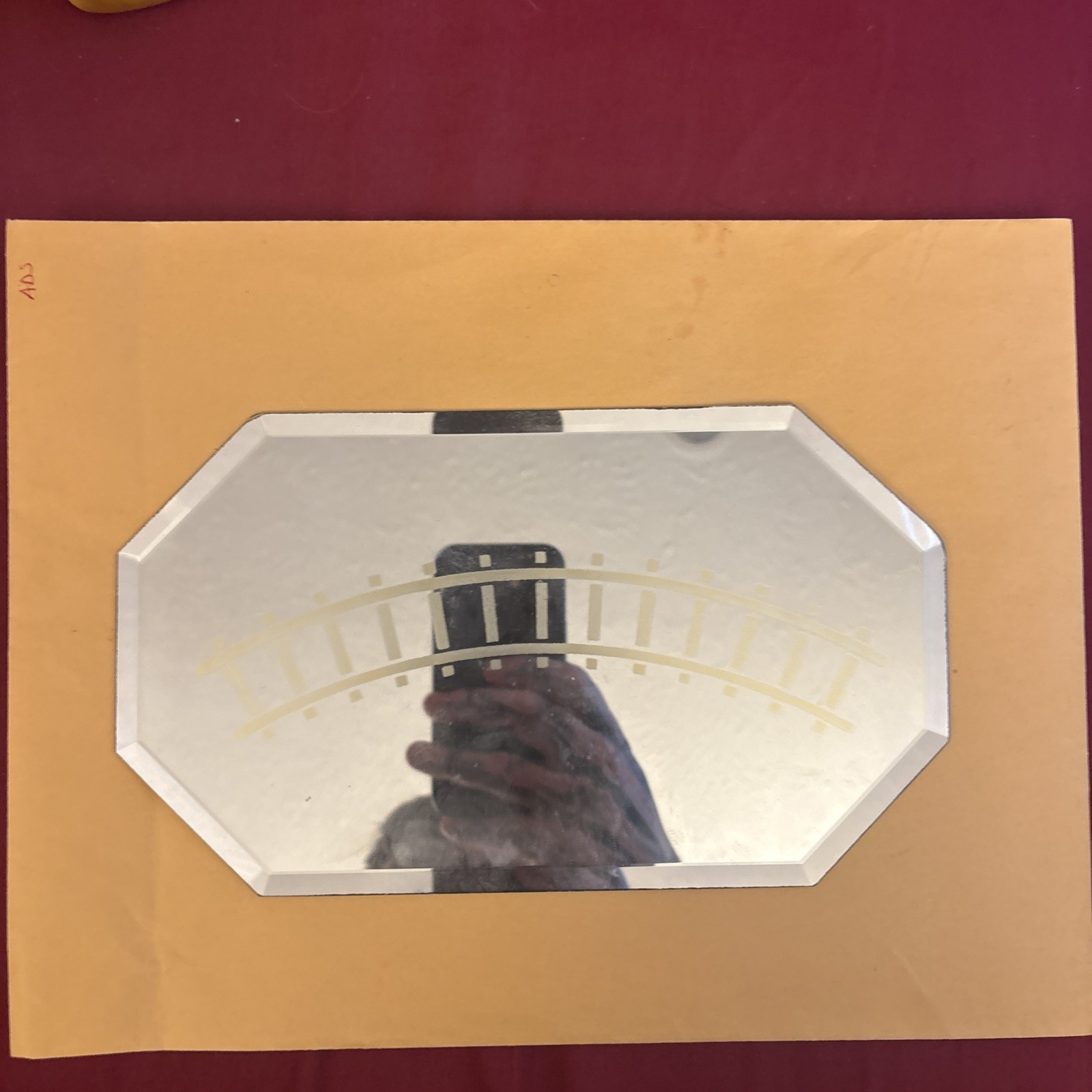 Swarovski Austria 10″ X 5- 3/4” DISPLAY MIRROR FOR TRAIN WAGONS W/ CURVED TRACK