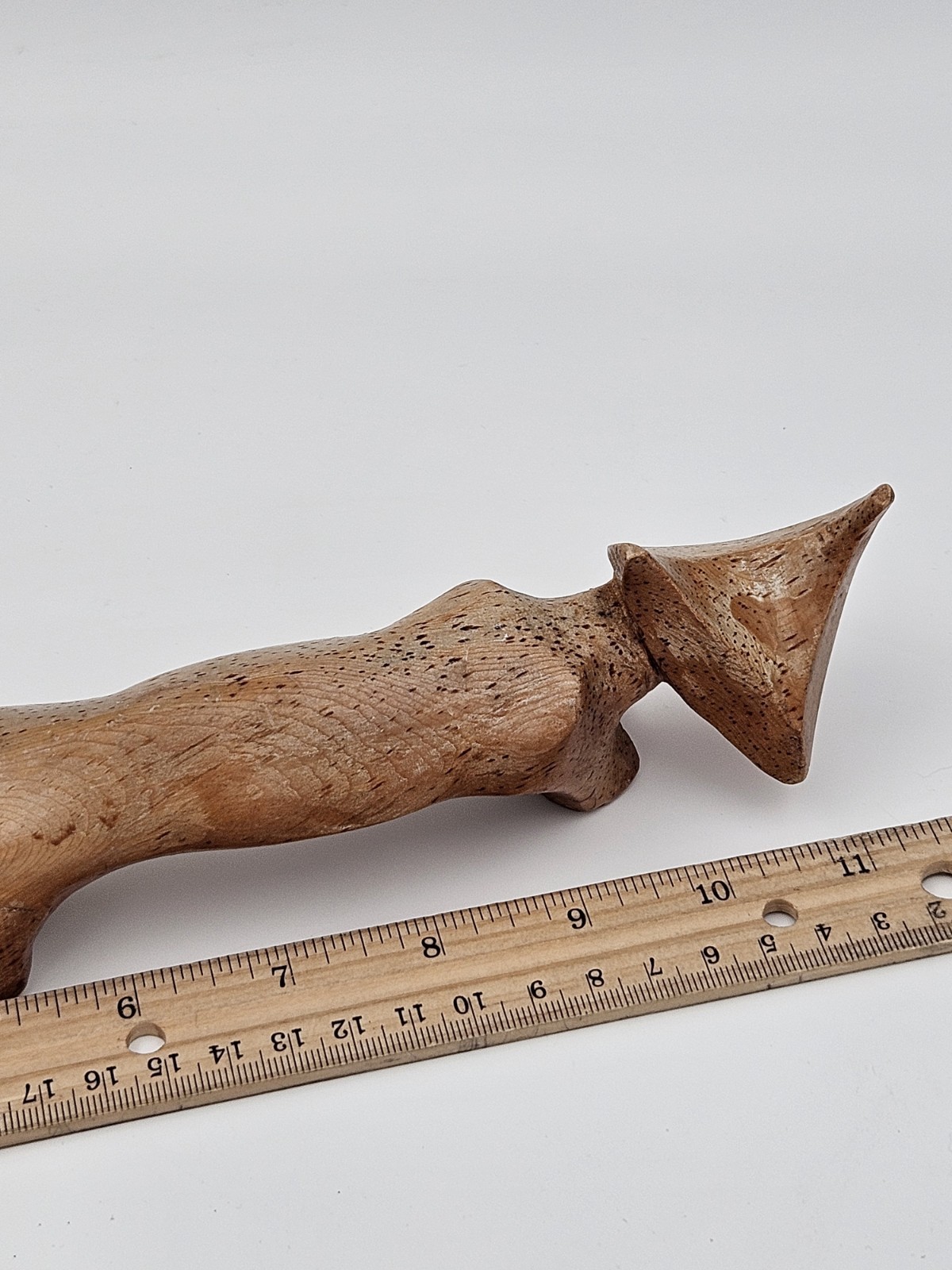 Vintage Hand Carved Norwegian Wood Fox Danish Modern Folk Art