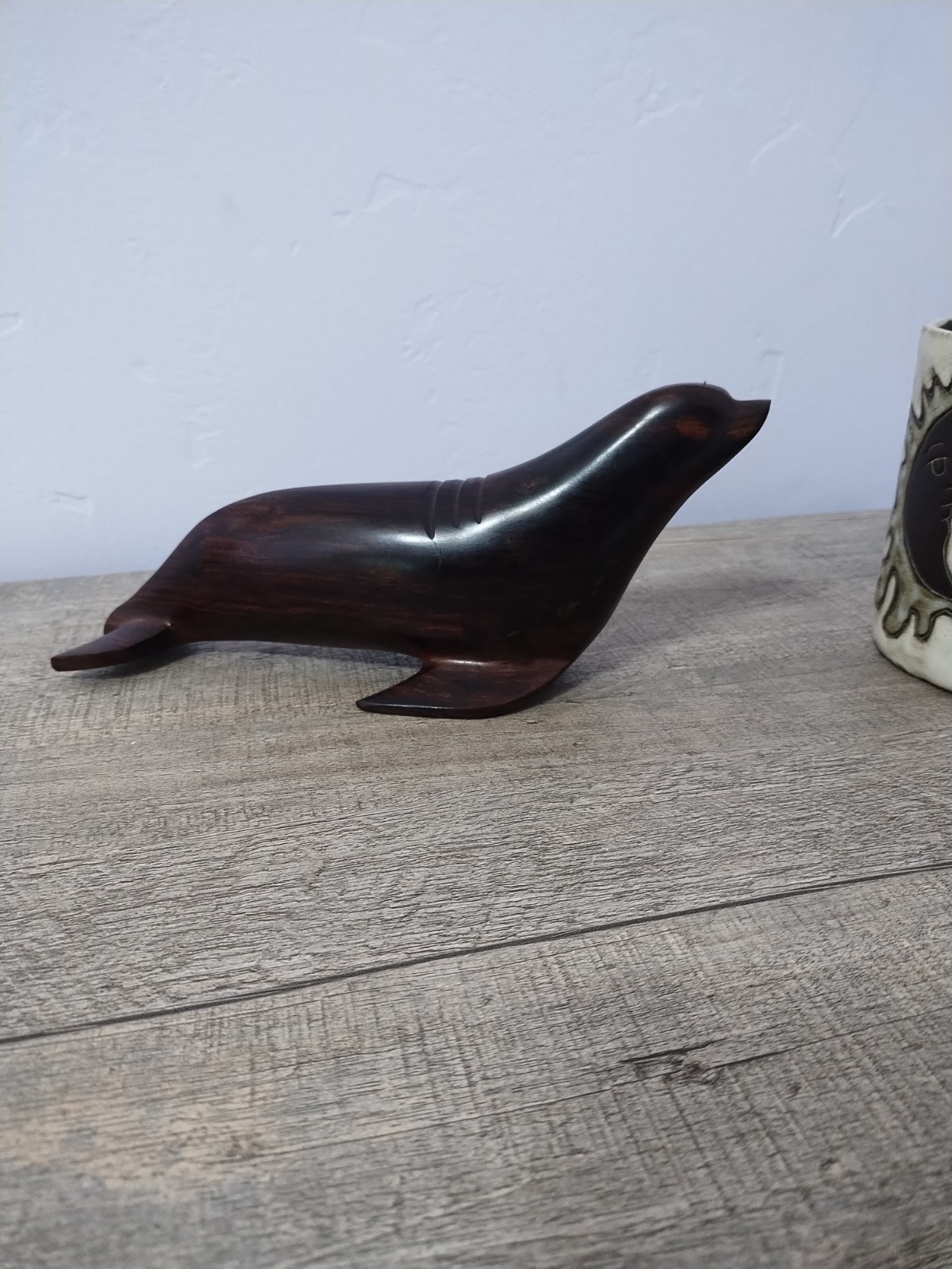 8-inchSea Lion Figurine 4″H 2.5″ Wx 8.5″L Genuine Ironwood Carving Free Shipping