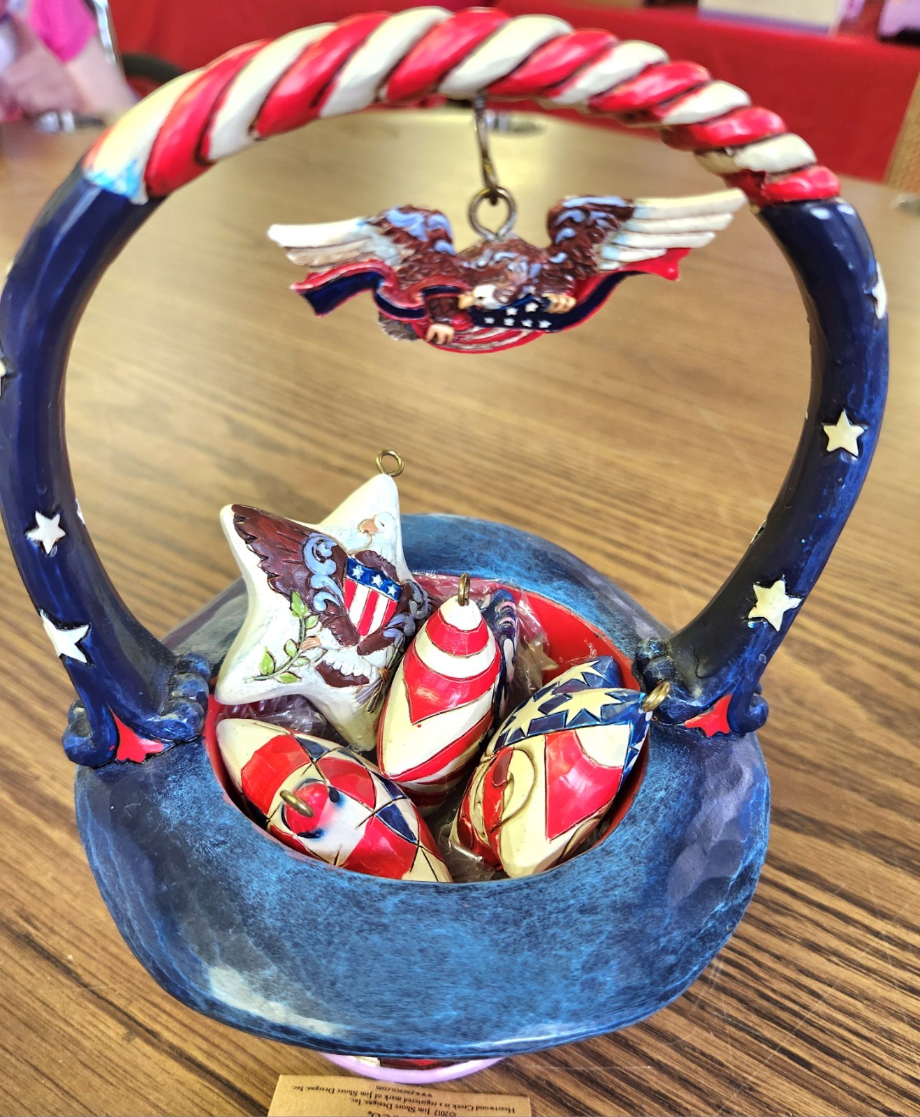 “Star Spangled Splendor” ENESCO 4031692 Summer Patriotic Basket IOB JIM SHORE