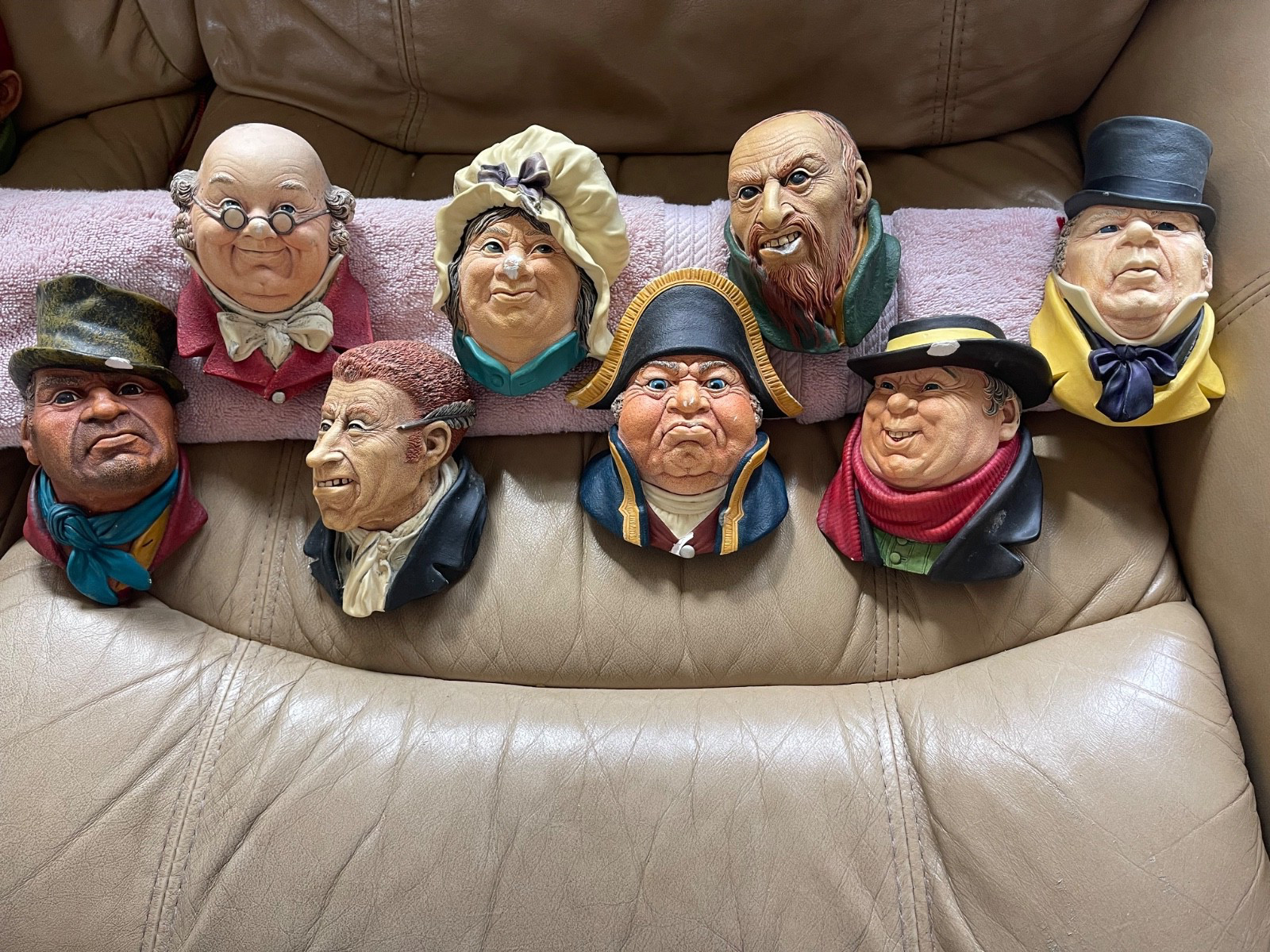Bossons Heads, England, Charles Dickens character wall study set