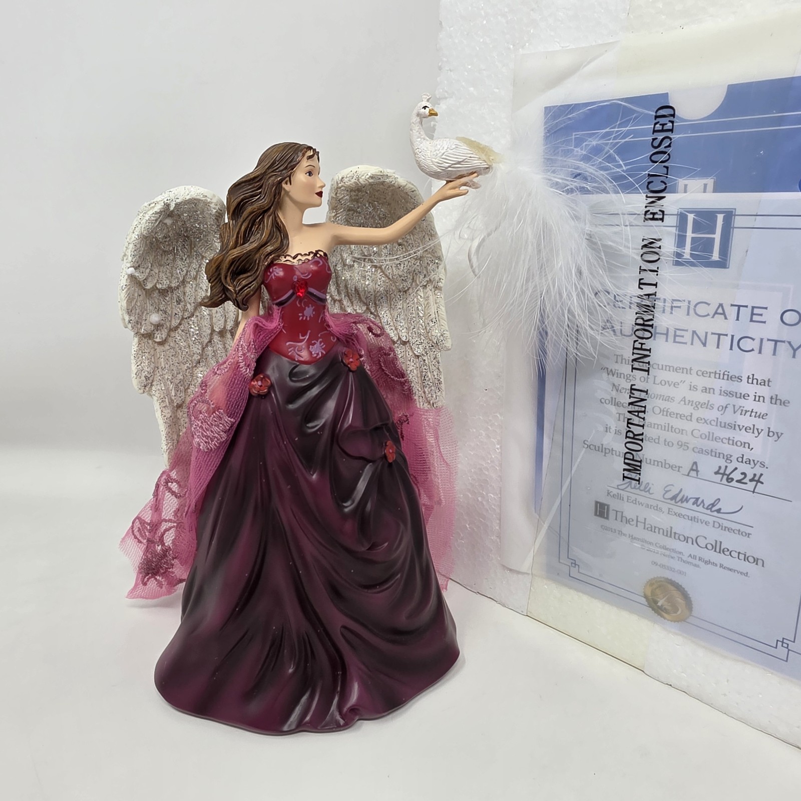 Hamilton Collection Nene Thomas Wings Of Love Angels Of Virtue Figurine Statue