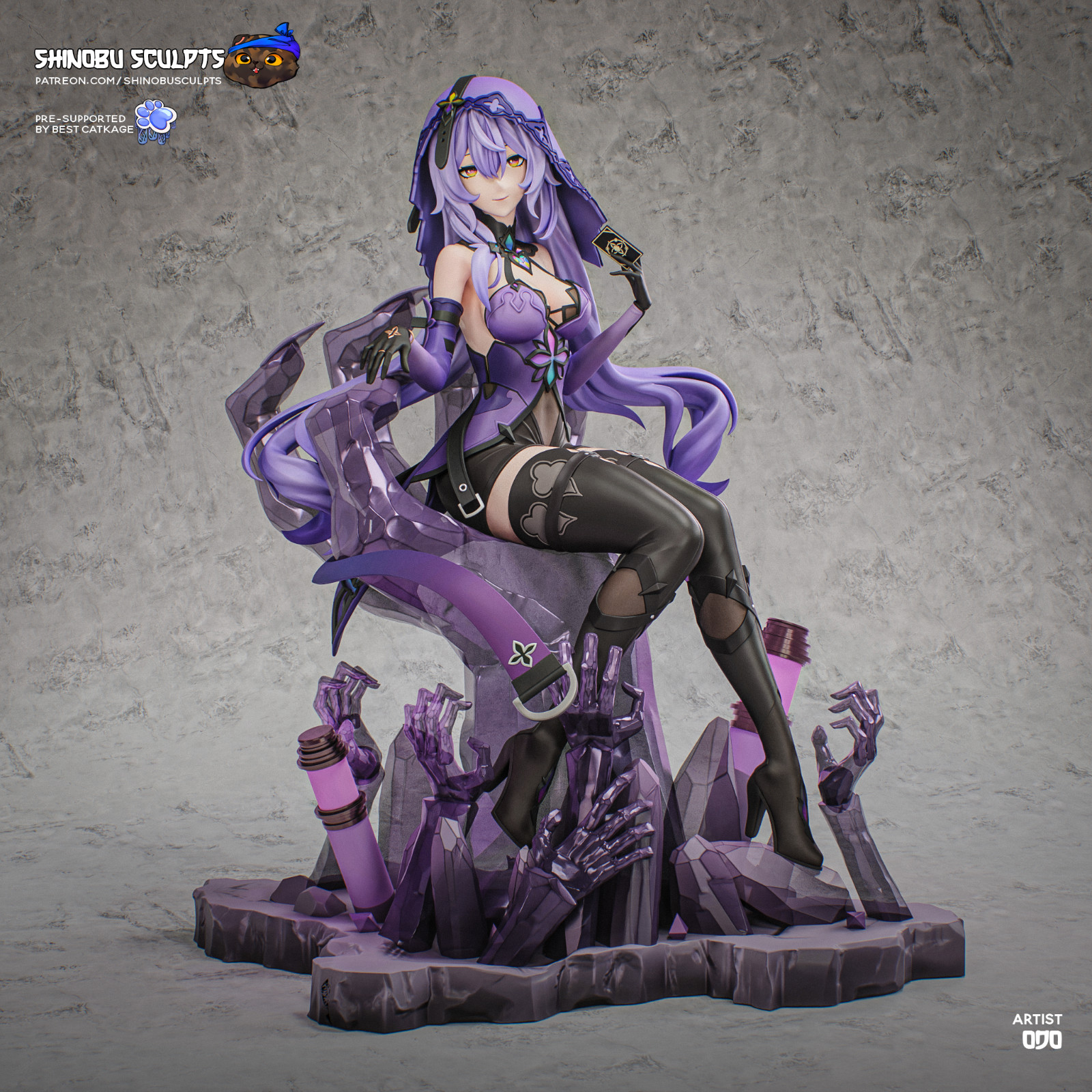 Black Swan Memory Weaver Edition 1/7 Unpainted Resin Kit Honkai Star Rail