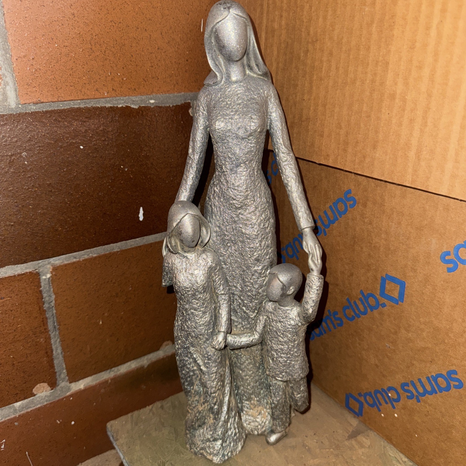 Vintage Mother & Children Statue Figurine Home Decor