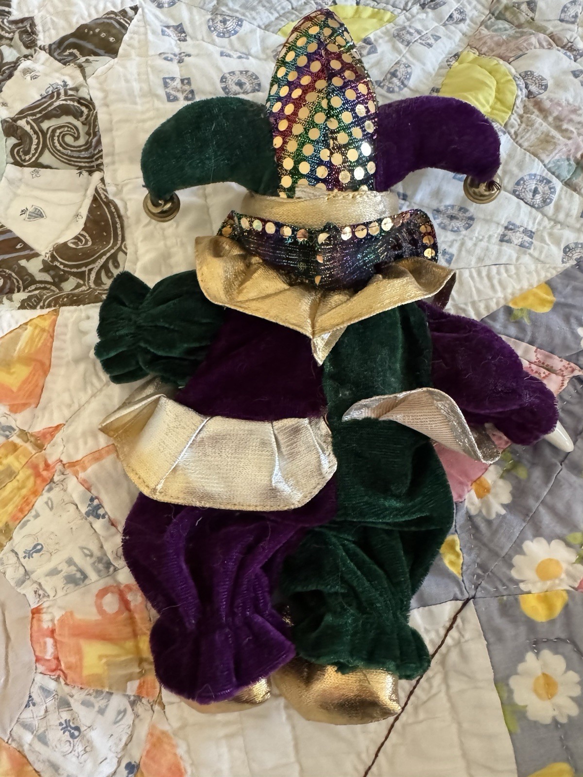 Vintage Jester Harlequin Mardi Gras Clowns Lot Of 2