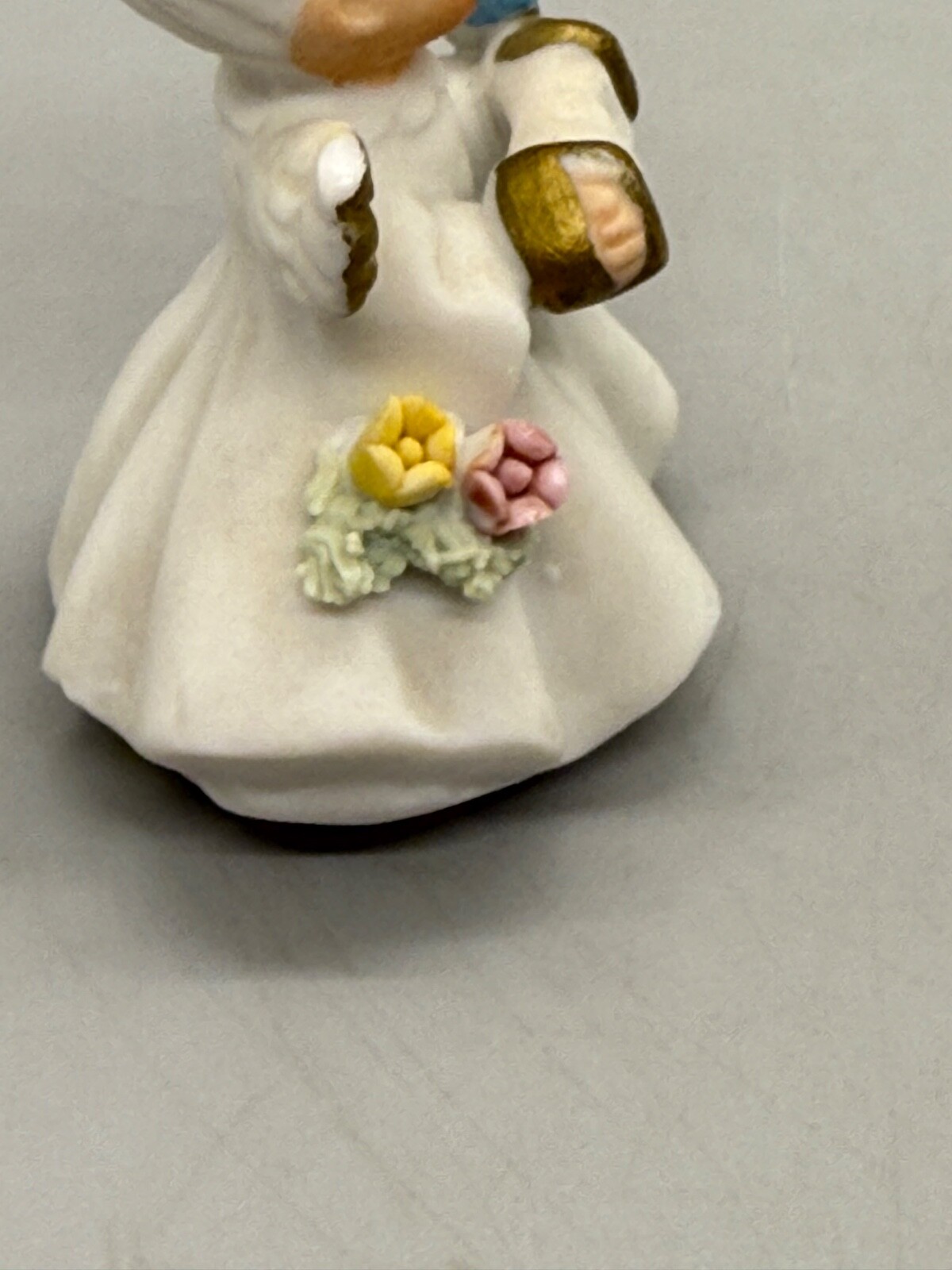 Vintage Napcoware Miniature Angel Of The Month Bluebird Accordion October