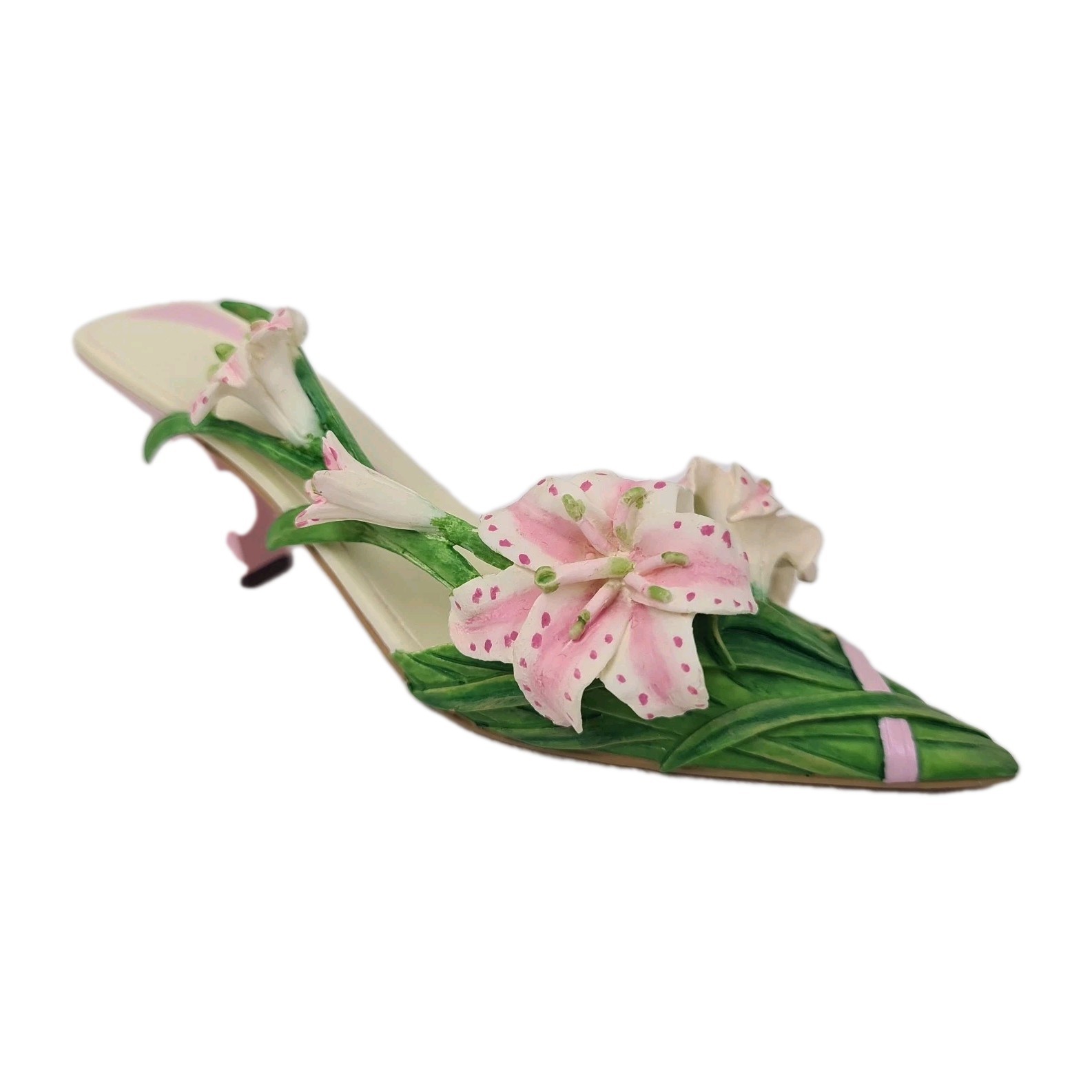 🚨 Just The Right Shoe “Lavish Lilies” By Raine Stepping 25395 Vntg Miniature