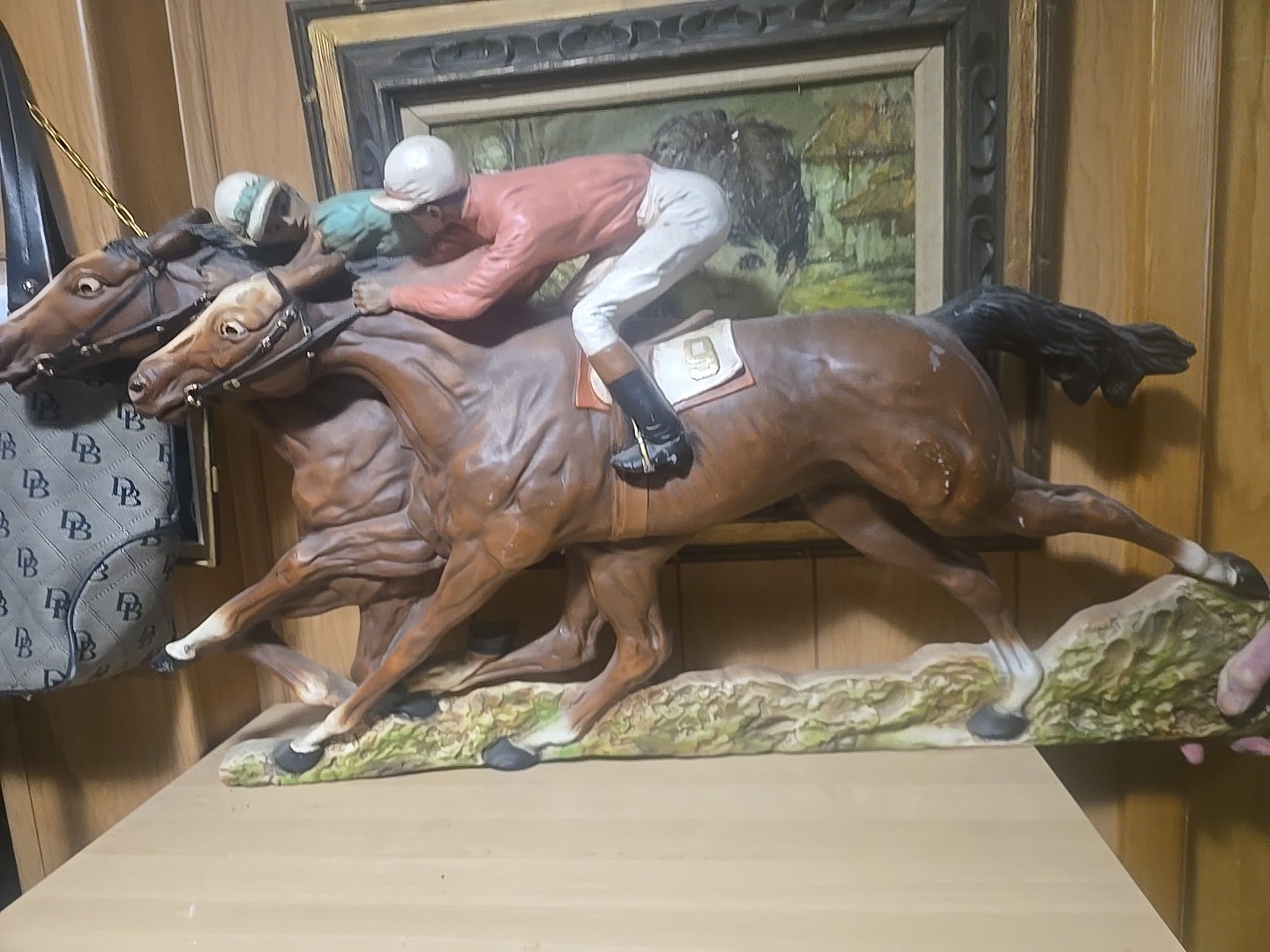 Vintage Racing Horse Universal Statuary Large