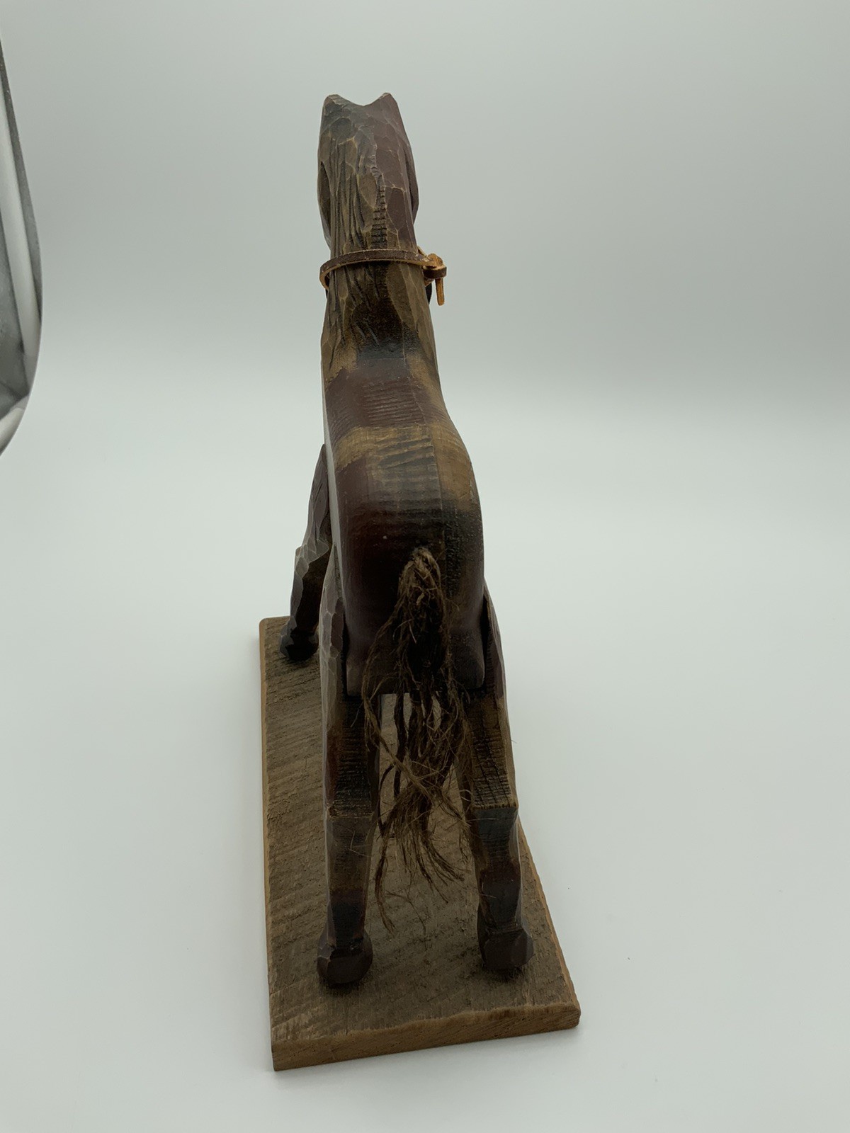 Vintage Wood Carved Horse 10 Inches Tall