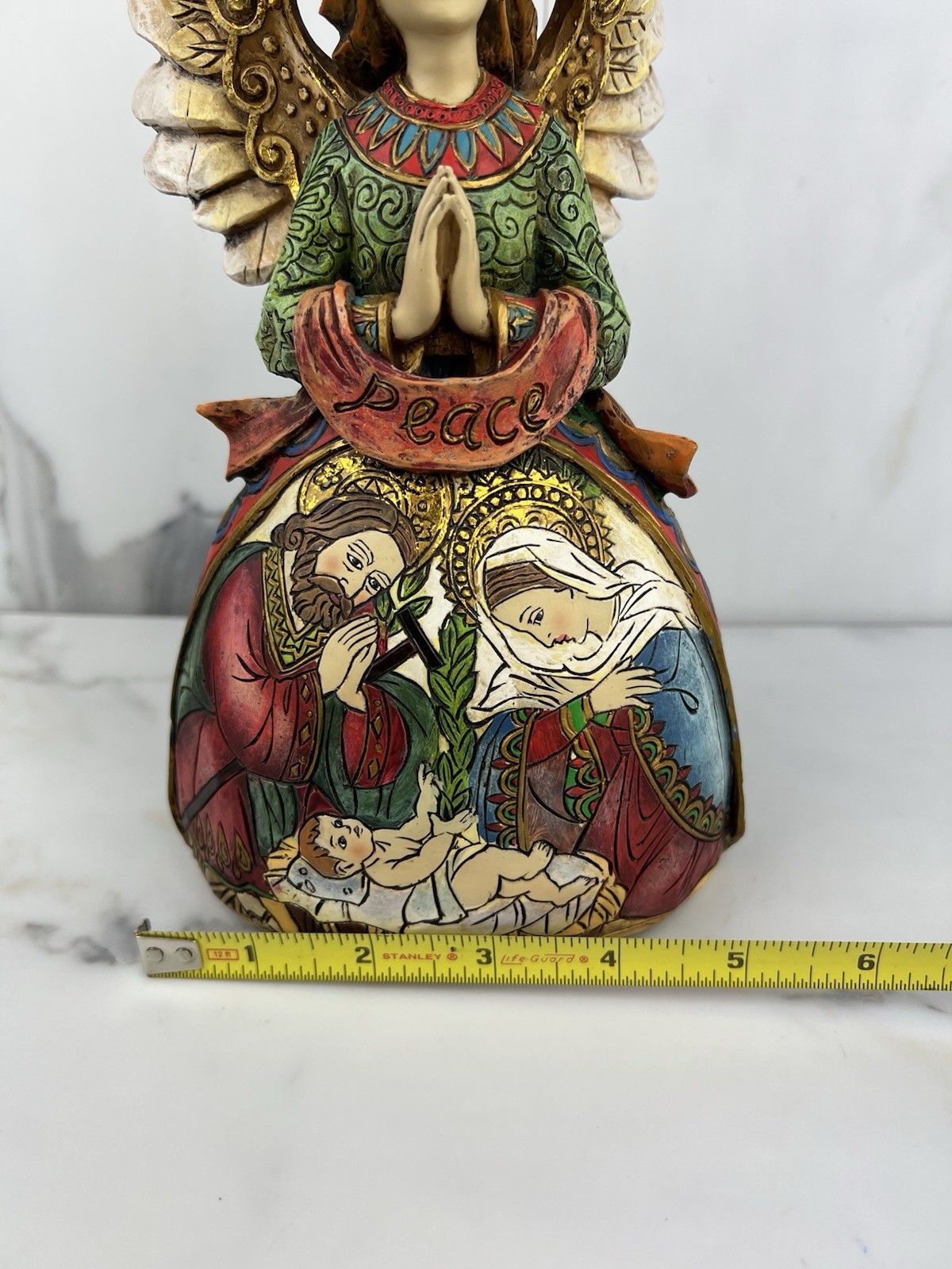 Angel “Peace” Nativity Scene Figurine 8.5” – Roman Inc. Vintage 2005